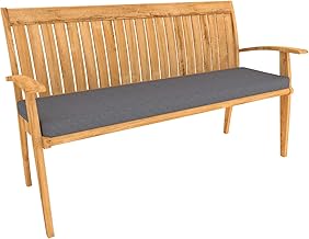 POKAR Coussin Banquette Galette de Chaise Banc de Jardin Coussin Banc Mousse pour Coussin Housse Coussin pour Intérieur ou Extérieur (140 x 50 x 5, Anthracite)