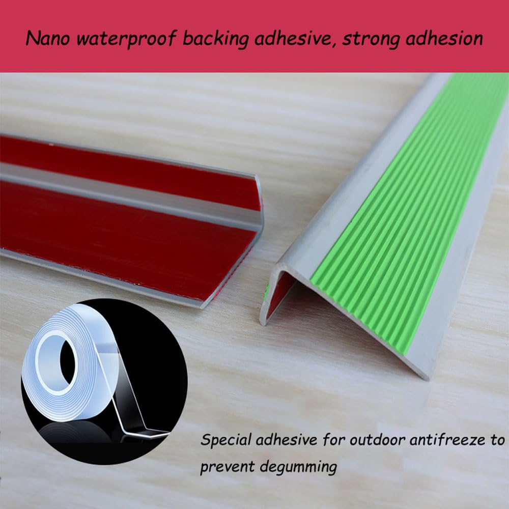Treppenkantenprofil Safety,PVC Treppenkantenprofil Selbstklebend Winkelprofil Anti-Rutsch Treppenkante 50x25mm,Treppenstufen-Profil,Treppenwinkel-Profil,Gelochtes Stufenkanten-Profil,Rutschhemmend