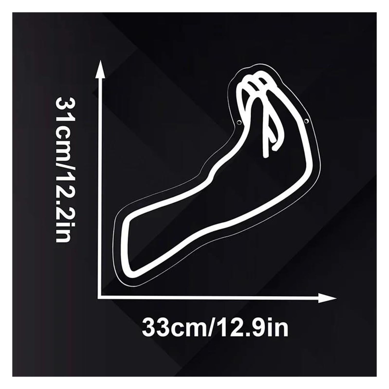 Insegna luminosa al neon Gesto della mano italiano per insegna al per neon Luce LED dimmerabile per USB per casa per Stanza Ristorante Bar Cucina Hotel Negozio Decorazione murale 33 cm × 31