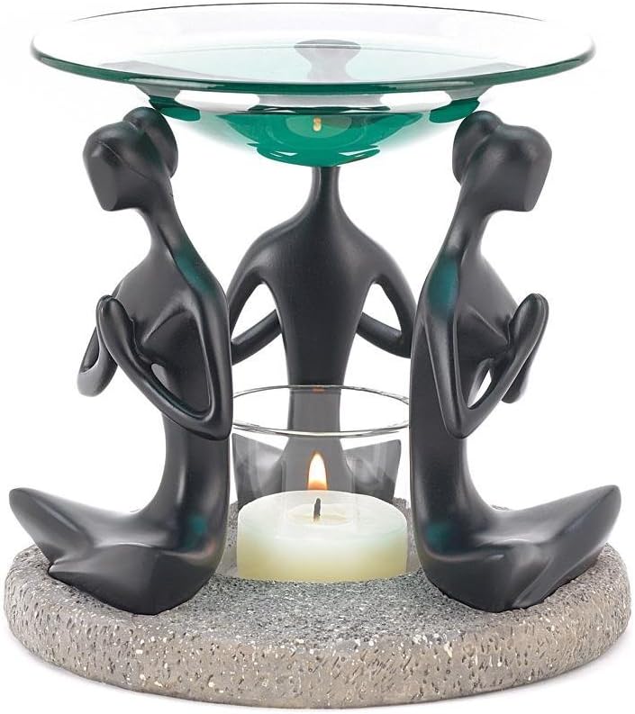 Gifts & Decor 57070413 Three Sisters Oil Warmer, 1 Count (Pack of 1), Black