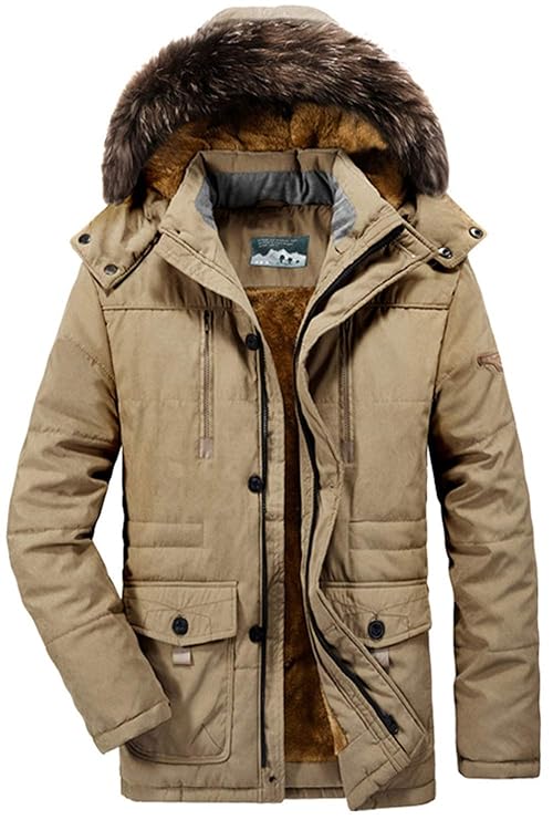winter jacket with fur hood mens