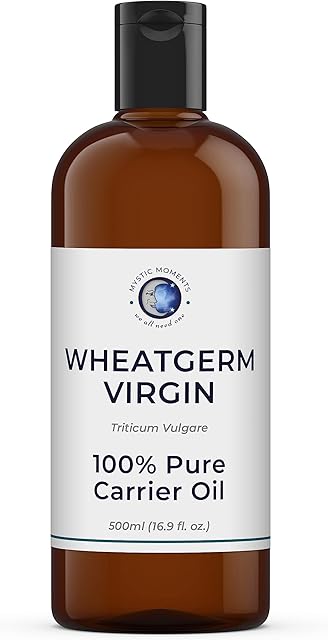 Mystic Moments | Wheatgerm Virgin Carrier Oil 500ml - Pure & Natural Oil Perfect For Hair, Face, Nails, Aromatherapy, Massage and Oil Dilution Vegan GMO Free