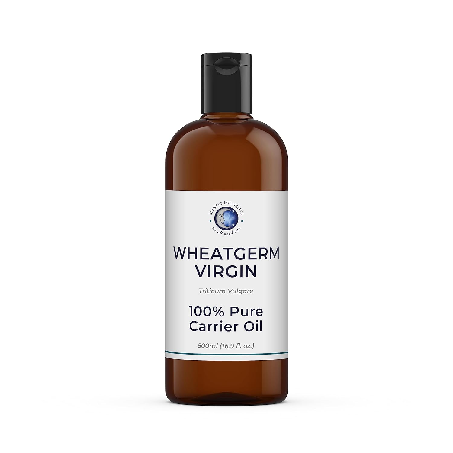 Mystic Moments| Wheatgerm Virgin Carrier Oil 500ml | Triticum Vulgare Germ Oil | Vitamin E Rich Nourishing Skin & Hair Care Oil | Deep Moisture & Conditioning | Massage & Aromatherapy Base