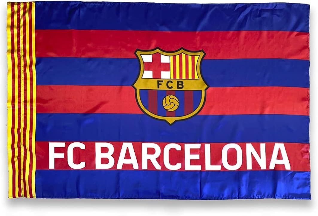 Flag Fc. Barcelona - Measures 150 x 100 cm Polyester 100% - for Exterior E Interior