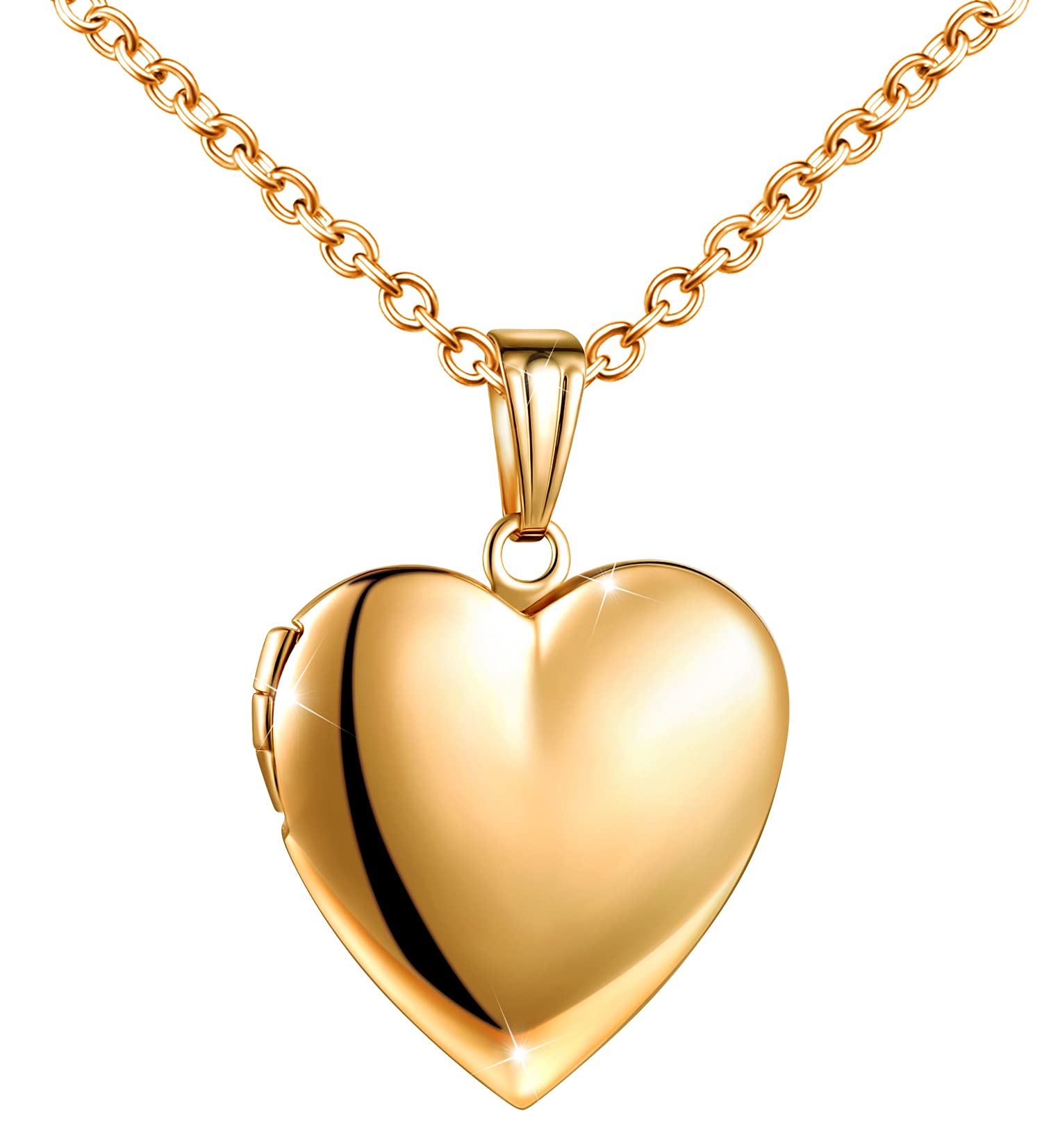 MicVivienCollar de Fotos Mujers con Colgante Corazón Locket, Collar Medallón Guardapelo Fotos Personalizada Joyería DIY Estampa Love/Doble Corazon Fotografía Conmemorativa Relicario