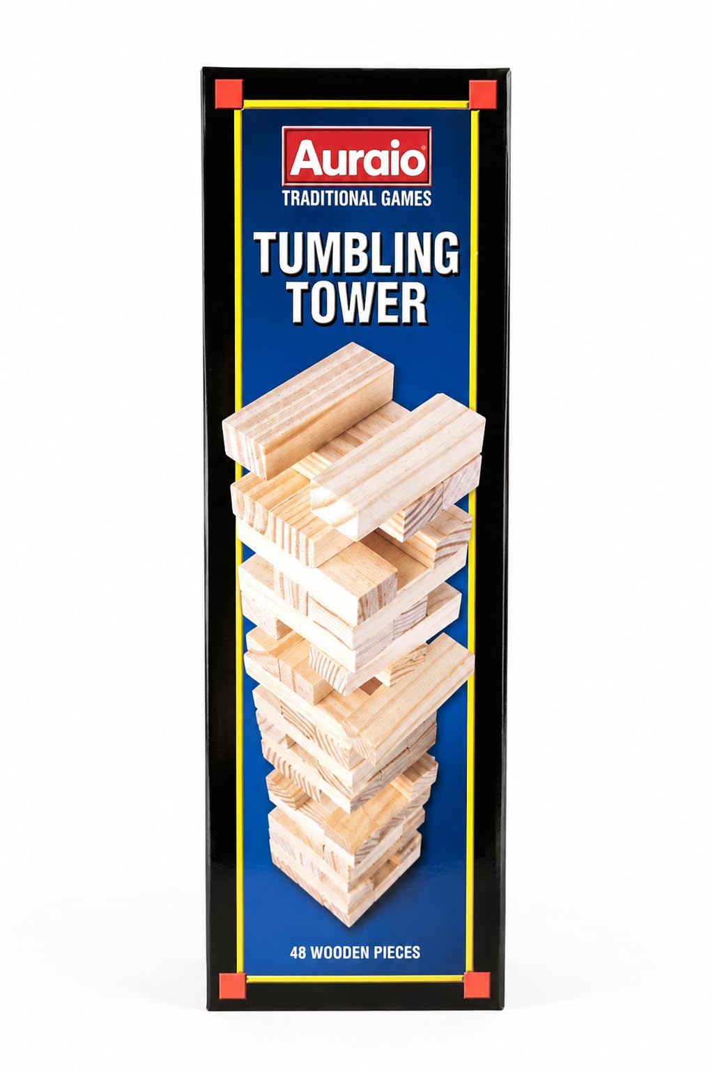 Auraio Tumbling Tower Game, 48 Wooden Pieces