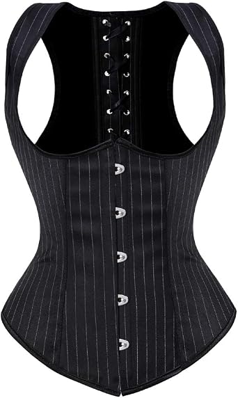 Womens Gothic Steampunk Corset Bustier Waist Cincher Underbust Corset Vest Tank Top