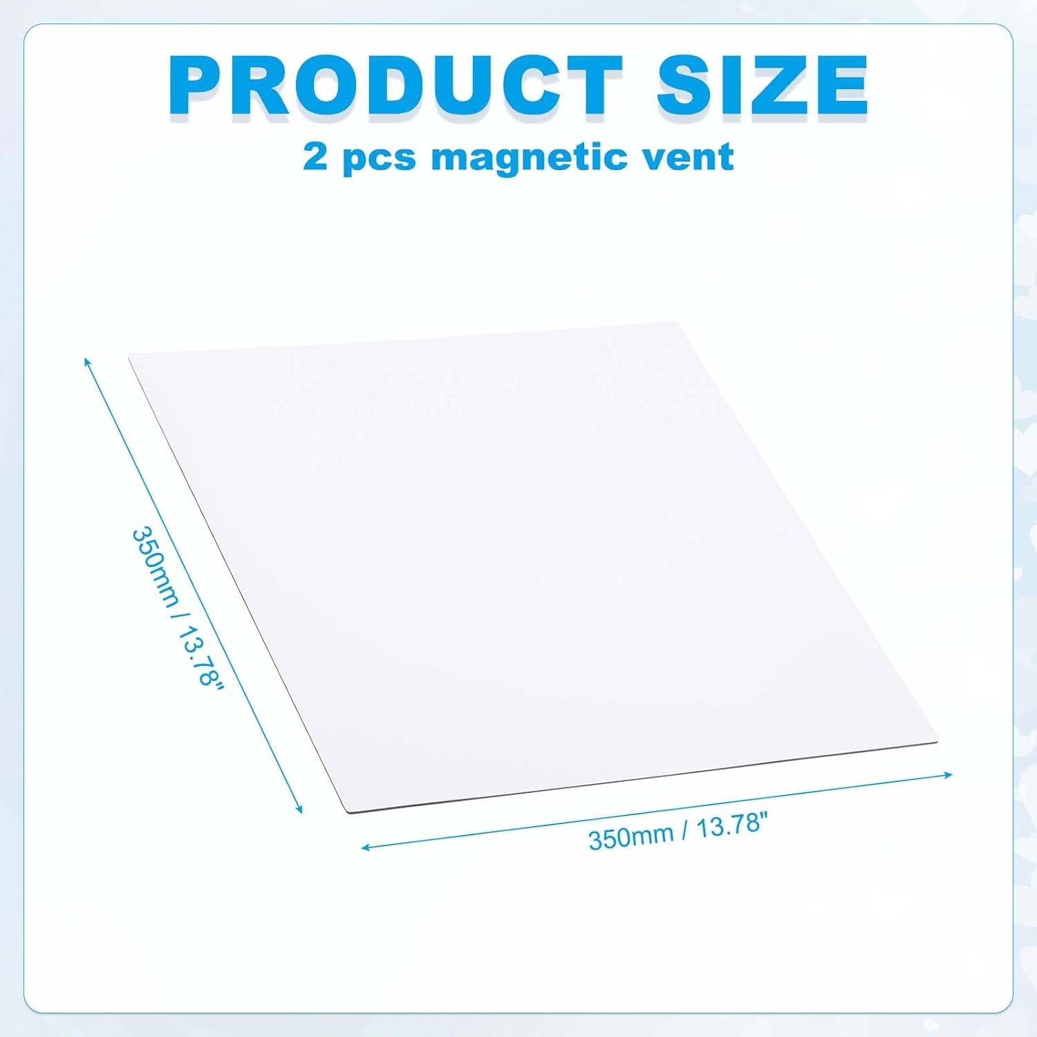 MECCANIXITY 2 Pcs Magnetic Vent Covers, 14" x 14" Square Air Vent Covers Standard Air Register Cap for Wall Floor Ceiling HVAC Fireplace Furnace, Black and White