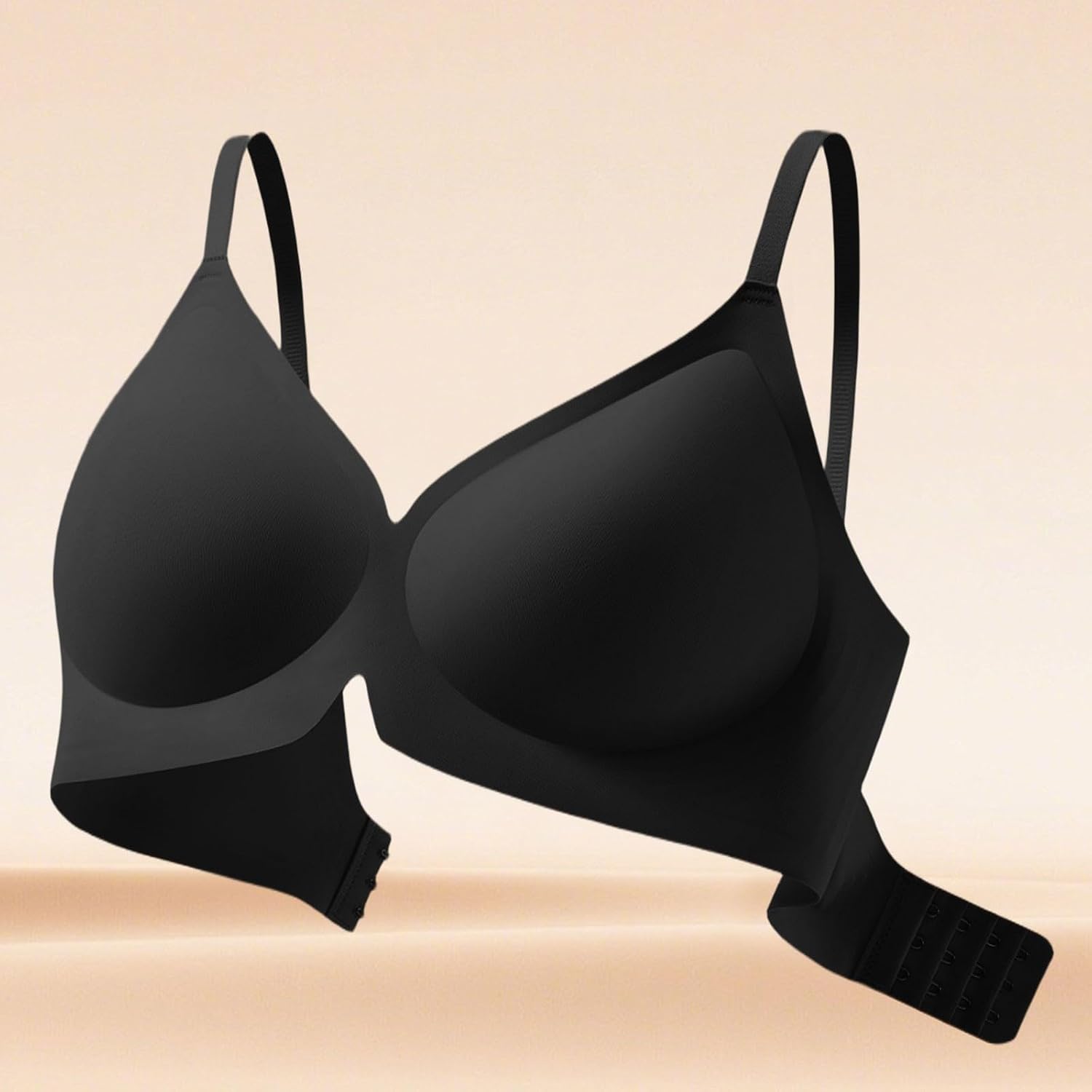 Women Seamless Bra No Underwire Push Up Anti Sagging Bralettes Everyday Supportive V Neck Comfortable Soft Bras