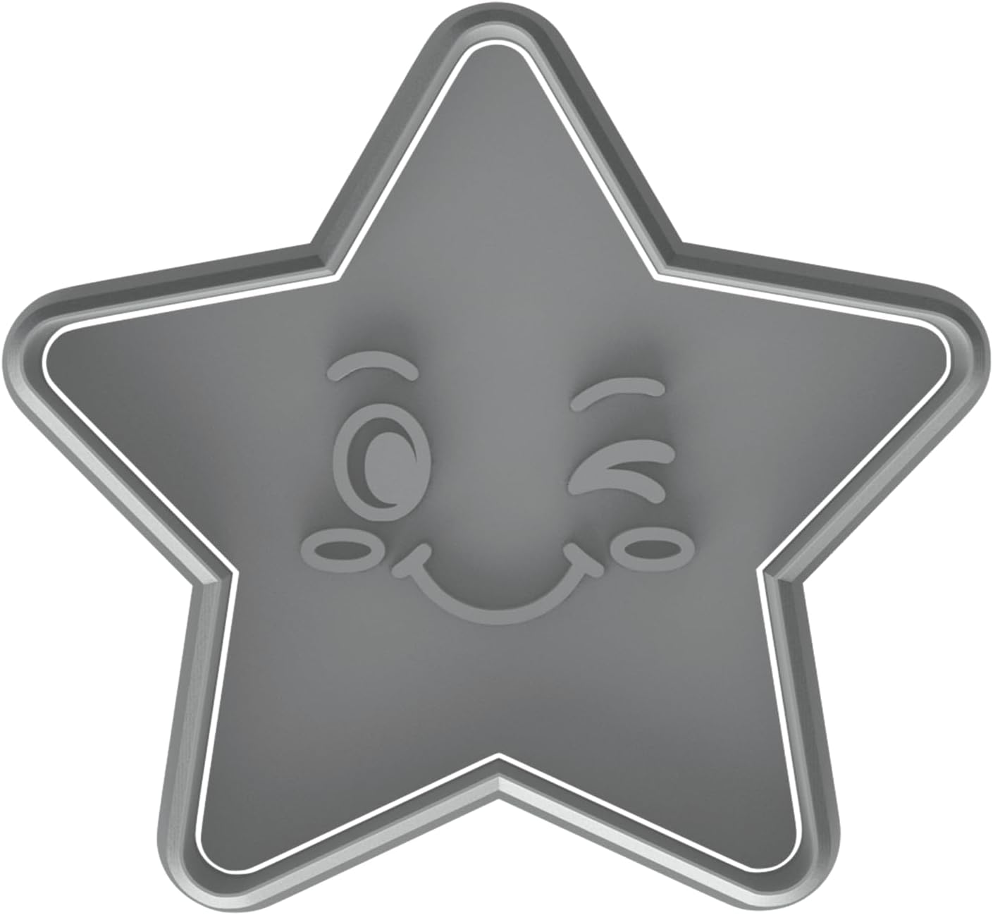 Mighty Gadget Winking Star Cookie Cutter & Stamp - 4x3.8" Fun Design for everyone' Baking (Random Color) image 2