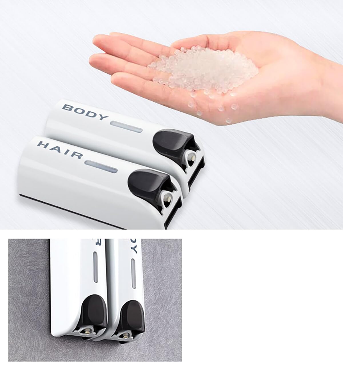 Distributeur Mural de Gel Douche 2 x 350 ML pour Salle de Bain Cuisine Hôtel