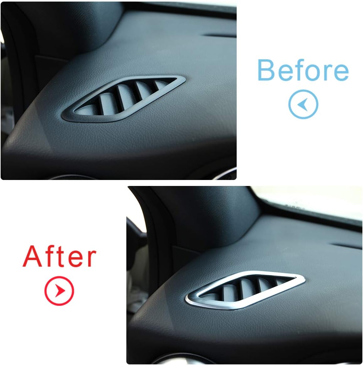 LLKUANG Car Side Dashboard Air Conditioning Outlet Frame Trim for Mercedes Benz A Class GLA CLA W176 A180 C117 X156 2013-2018