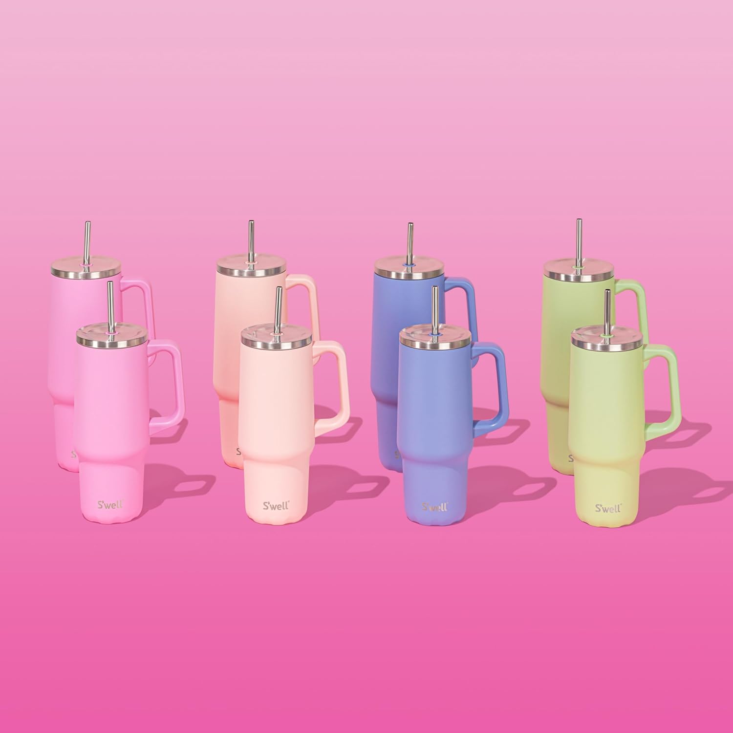 S'well Recycled Stainless Steel Tumbler XL with Straw and Handle, 30oz, Hydrangea Blue, Triple Layered Vacuum Insulated Containers Keeps Drinks Cold for 36 hours and Hot for 9 - Image 7