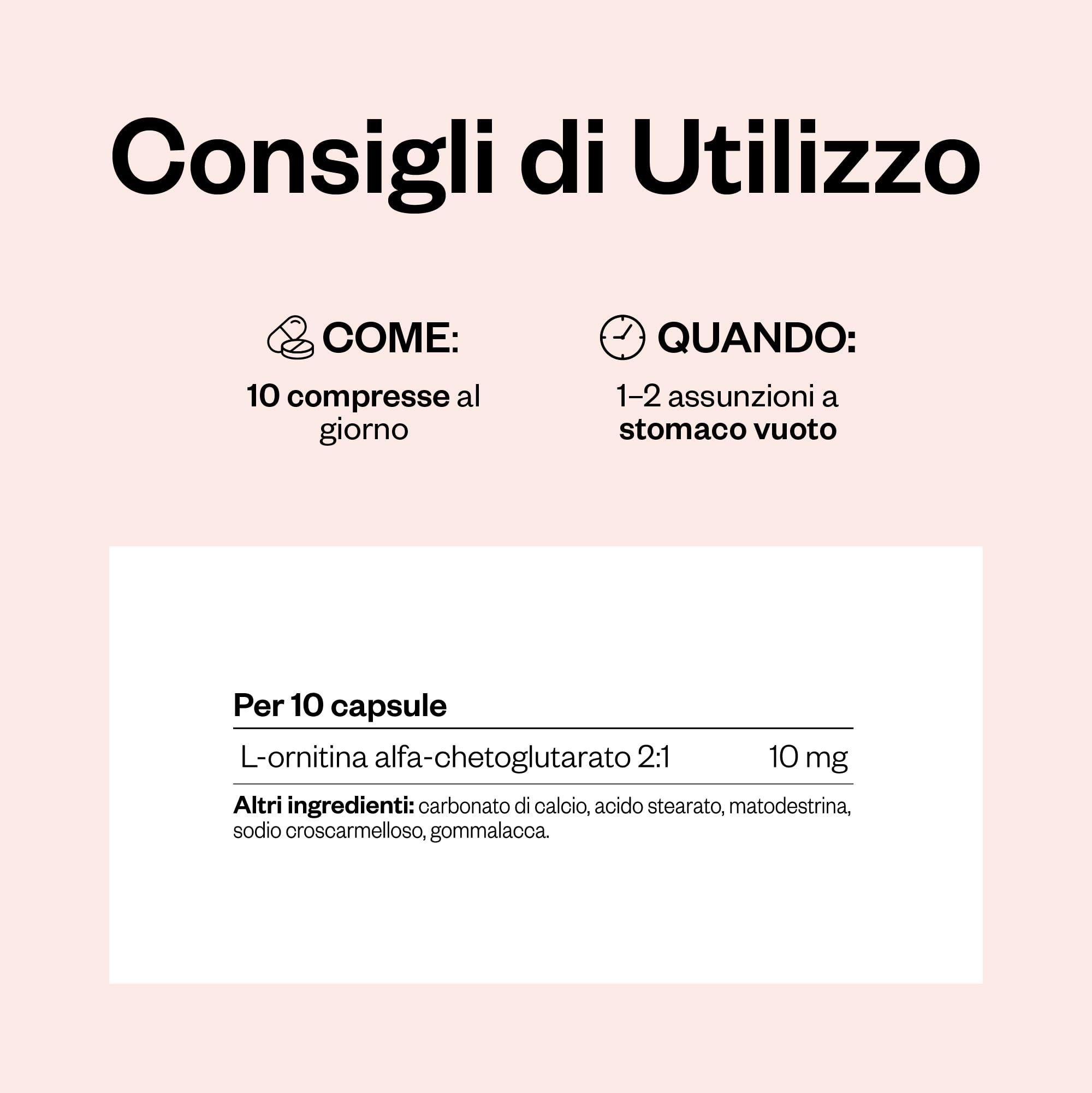 Ornitina alfa chetoglutarato (OKG) - Aumenta la produzione degli ormoni della crescita - Contribuisce alla sintesi proteica e all'aumento della massa muscolare - Vegano - SuperSmart