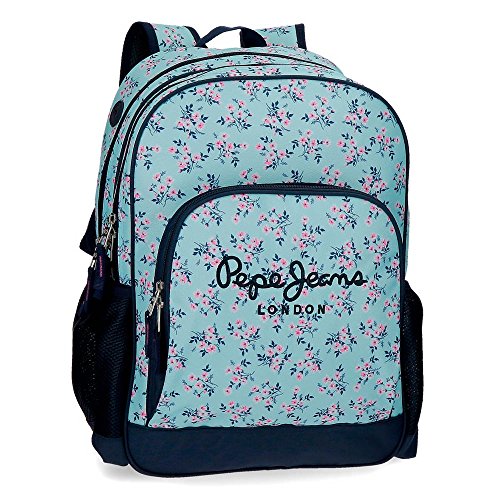 Preisvergleich Produktbild Pepe Jeans Denise Schulrucksack, 45 cm, 21.6 liters, Blau (Azul)