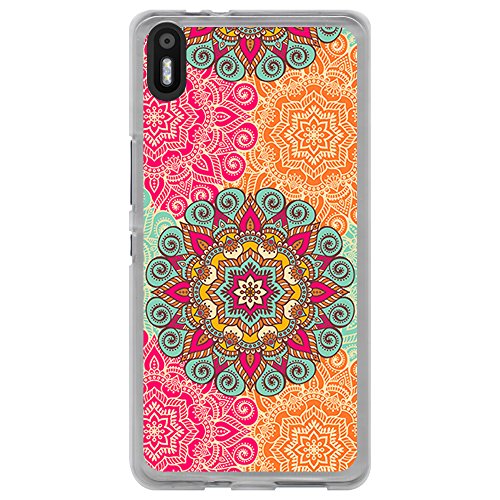 Funda Transparente para [ BQ Aquaris X5 ], Carcasa de Silicona Flexible TPU, diseño: Mandalas