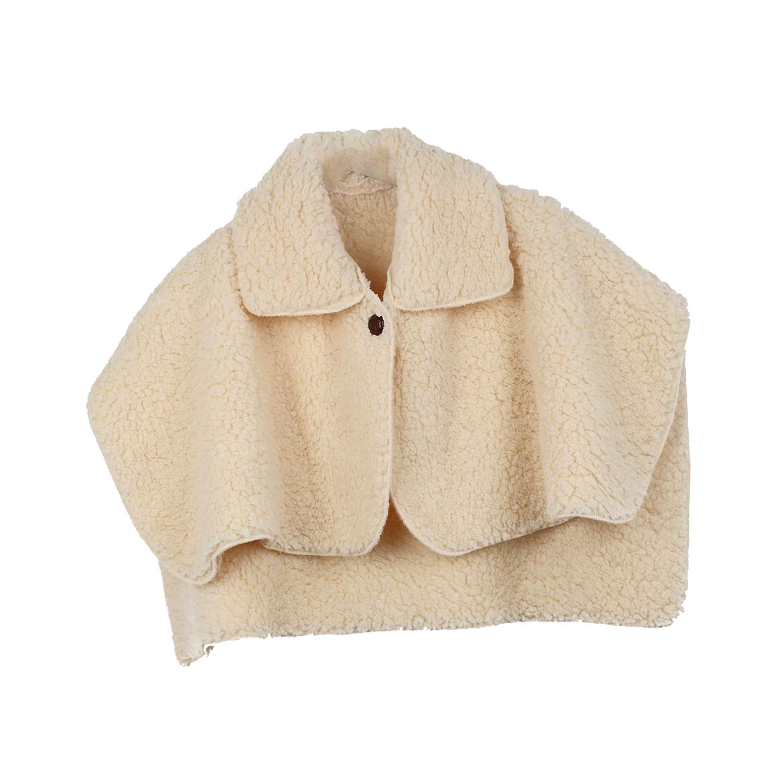 Women Winter Shawl Wrap Shoulder Cape Lightweight for Travel Bedroom beige-image-46