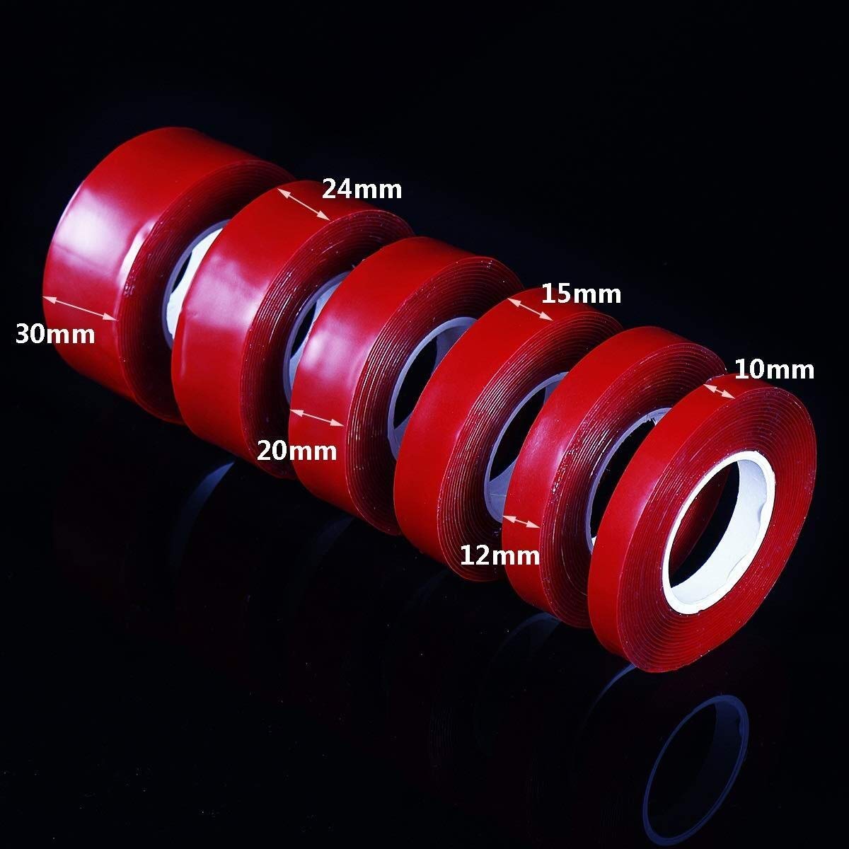 Przezroczystość dwustronnej taśmy montażowej Taśma piankowa akrylowa dwustronna czerwona 3m 10-30mm(30mm)