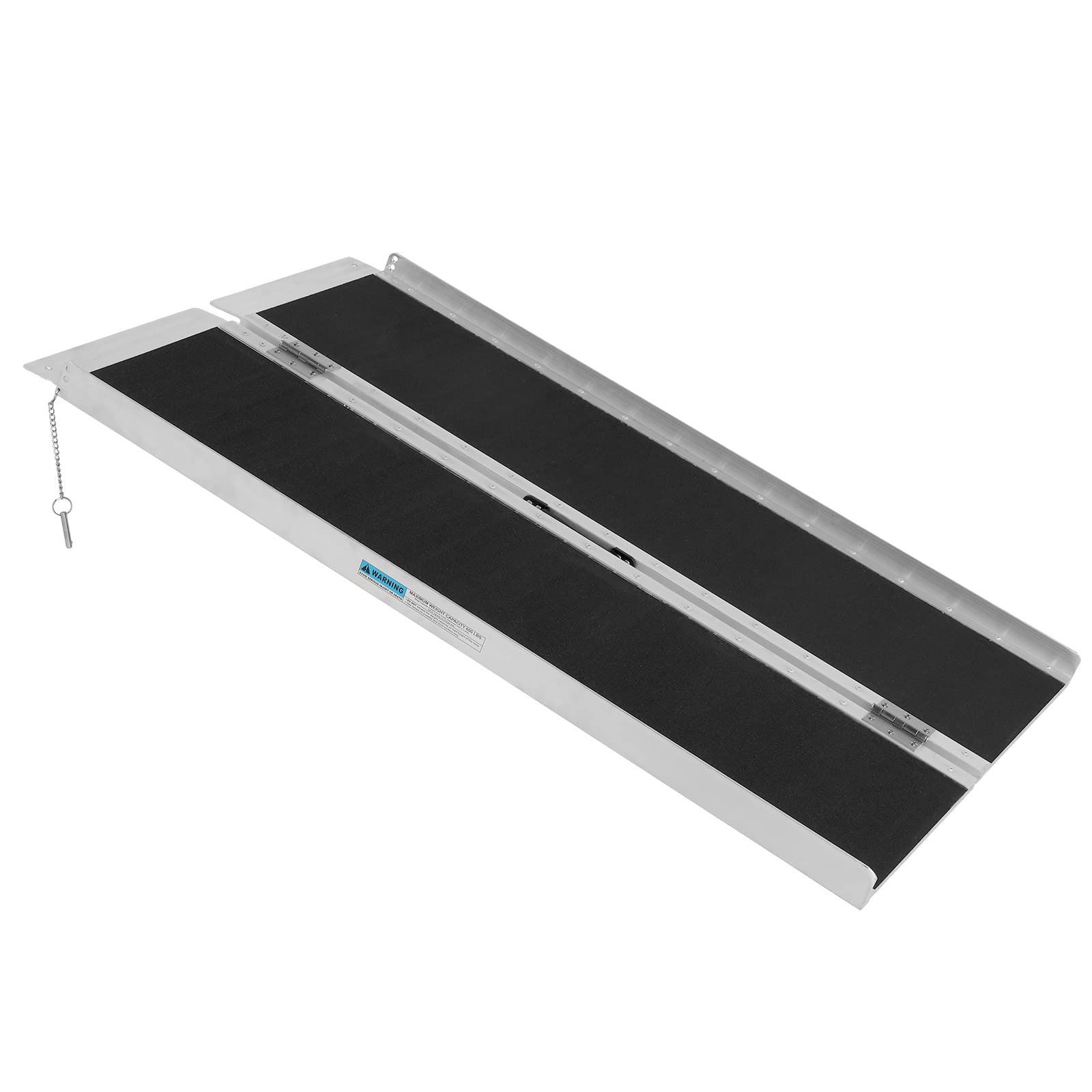 MOTORHOT 4FT Portable Wheelchair Ramp, Non-Slip Aluminum Folding Handicap Home Steps Scooter Door Threshold Ramp for 4-12inch Step Heights, 600 lbs Capacity 28in Wide