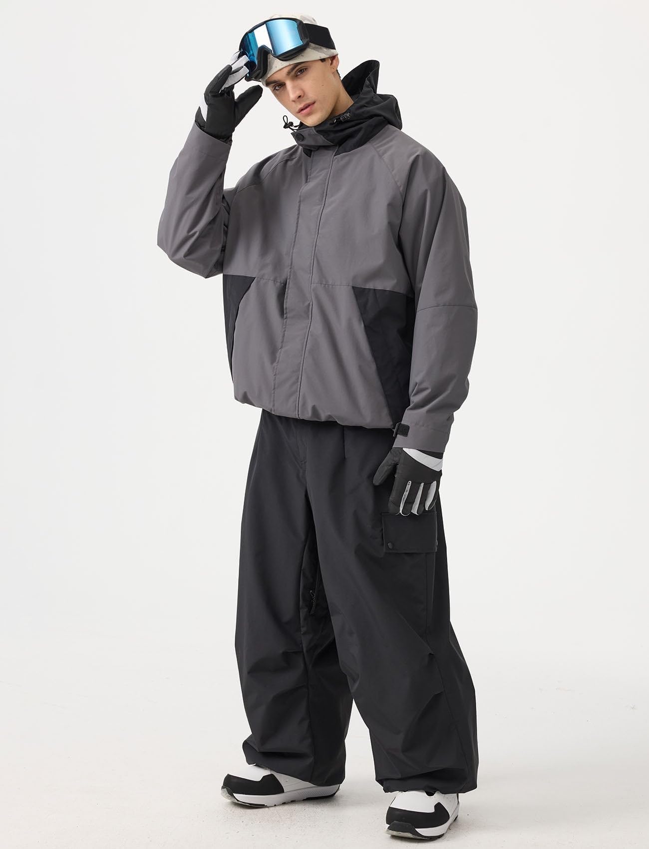 GSOU SNOW Męskie Damskie Spodnie Snowboardowe Baggy Spodnie Narciarskie - Wodoodporne Wiatroodporne Oddychające Ciepłe