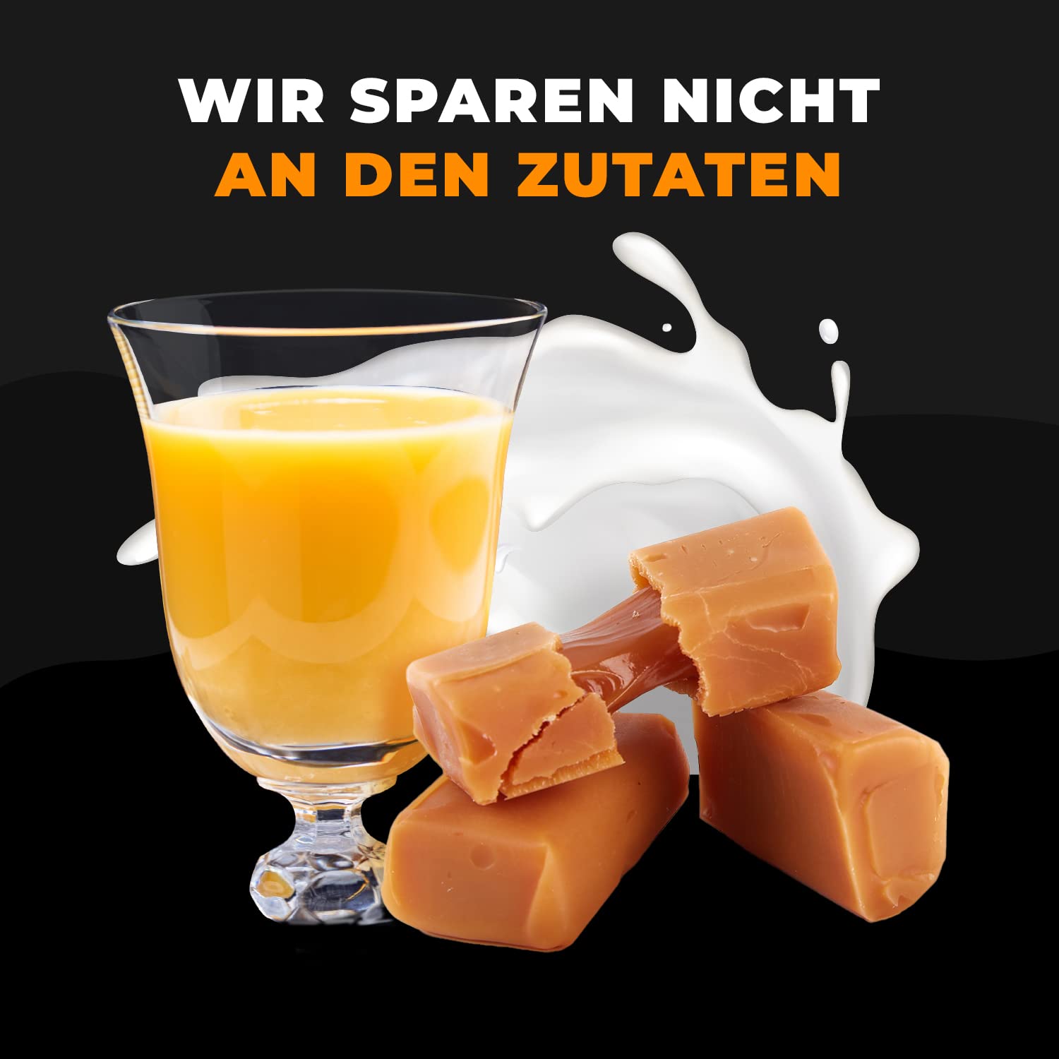 Traditionelle Karamellbonbons - Frisch Fudge - Geschmack: Cremiger Eierlikör - Mr Fudgesto Süßigkeiten aus Karamell - Kuhbonbon - Box 900 g