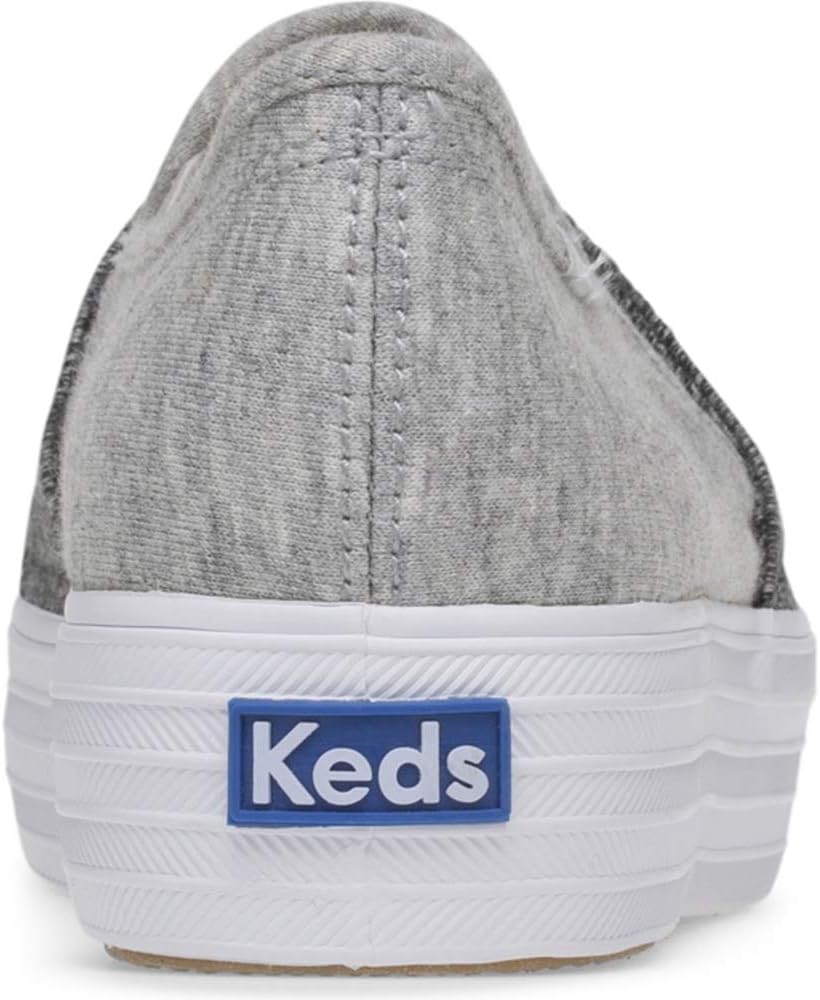 Keds Women's Triple Bandeau Jersey Slip On Sneakers, Gray, 11 M