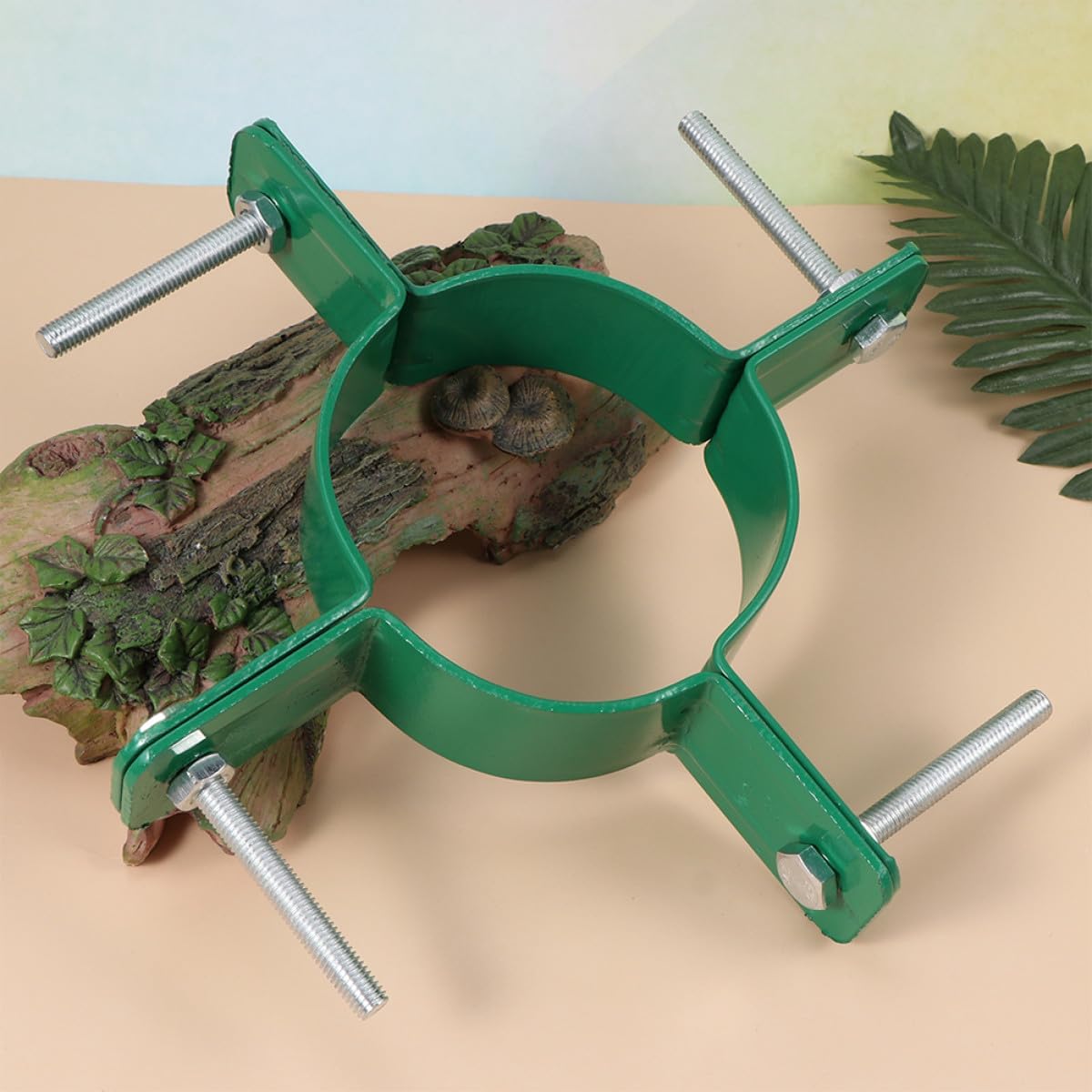 Tree Branch Supports and Fixator Set with 15cm 10cm Diameter Iron Clamps, Adjustable Tree Support Rack for Garden and Outdoor Plant Stabilization, Includes Screws for Secure Fixing