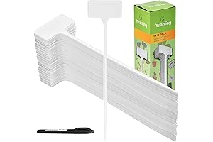 11.4''T-shape Waterproof Plant Tags Stakes Labels for Outdoor Indoor Herbs Flowers Garden Pots