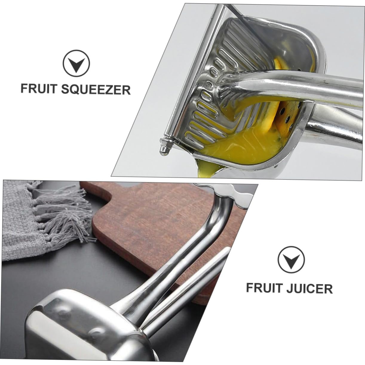 Cabilock Spremiagrumi Facile da Pulire in Acciaio Inox 304 Manico Confortevole Manuale per Spremere Agrumi Freschi e Frutta a Mano