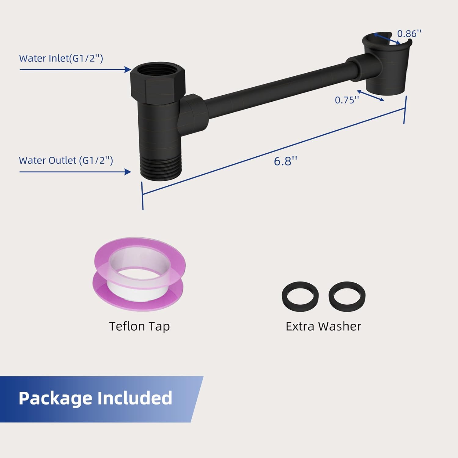 Hibbent All Metal Shower Head Holder, Adjustable Solid Brass Showerhead Bracket for Handheld Showerhead, Shower Spray Holder, Oil Rubbed Bronze