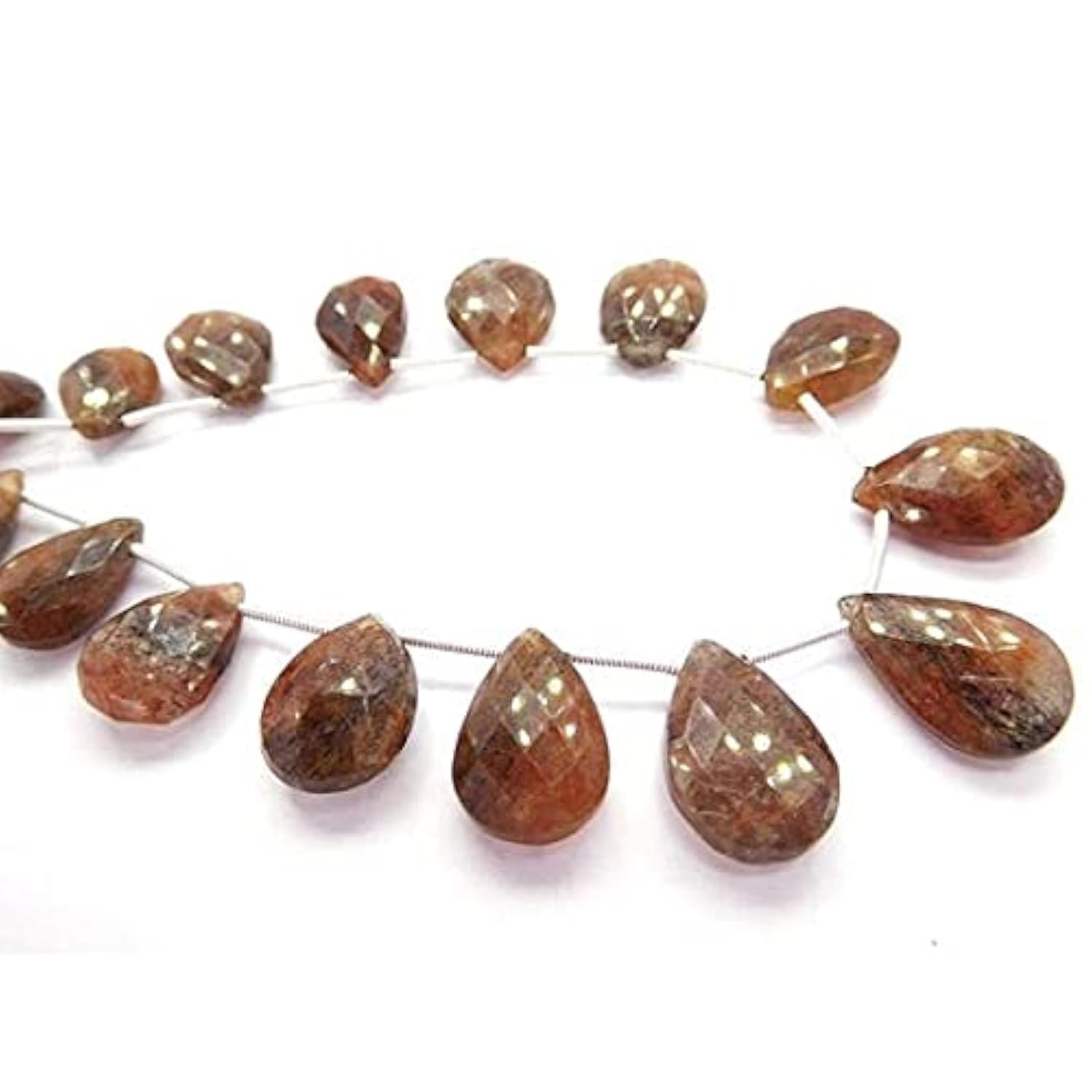 Quartz rutilé cuivre en briolette pour réparer et sublimer vos bijoux