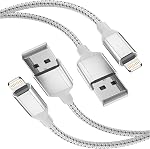 3FT iPhone Charging Cable, 2 Pack [MFi Certified] USB to Lightning Cable 3ft for Car Fast Charging Braided Short Cord Compatible with Apple 14/13/12/11Pro/X/XR/8/7/6s/Plus/SE/iPad