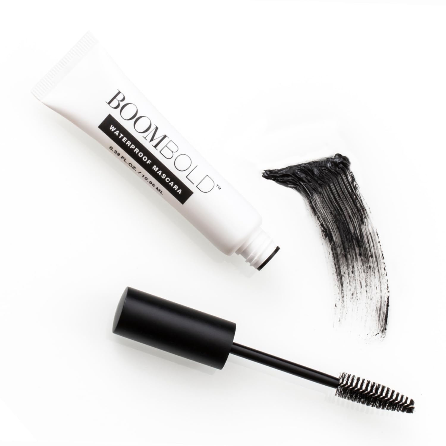 BOOM! Bold Mascara by Cindy Joseph - Waterproof Volumizing Mascara for Bold Lashes – Hypoallergenic Eye Makeup for Sensitive Eyes (Jet-Black)