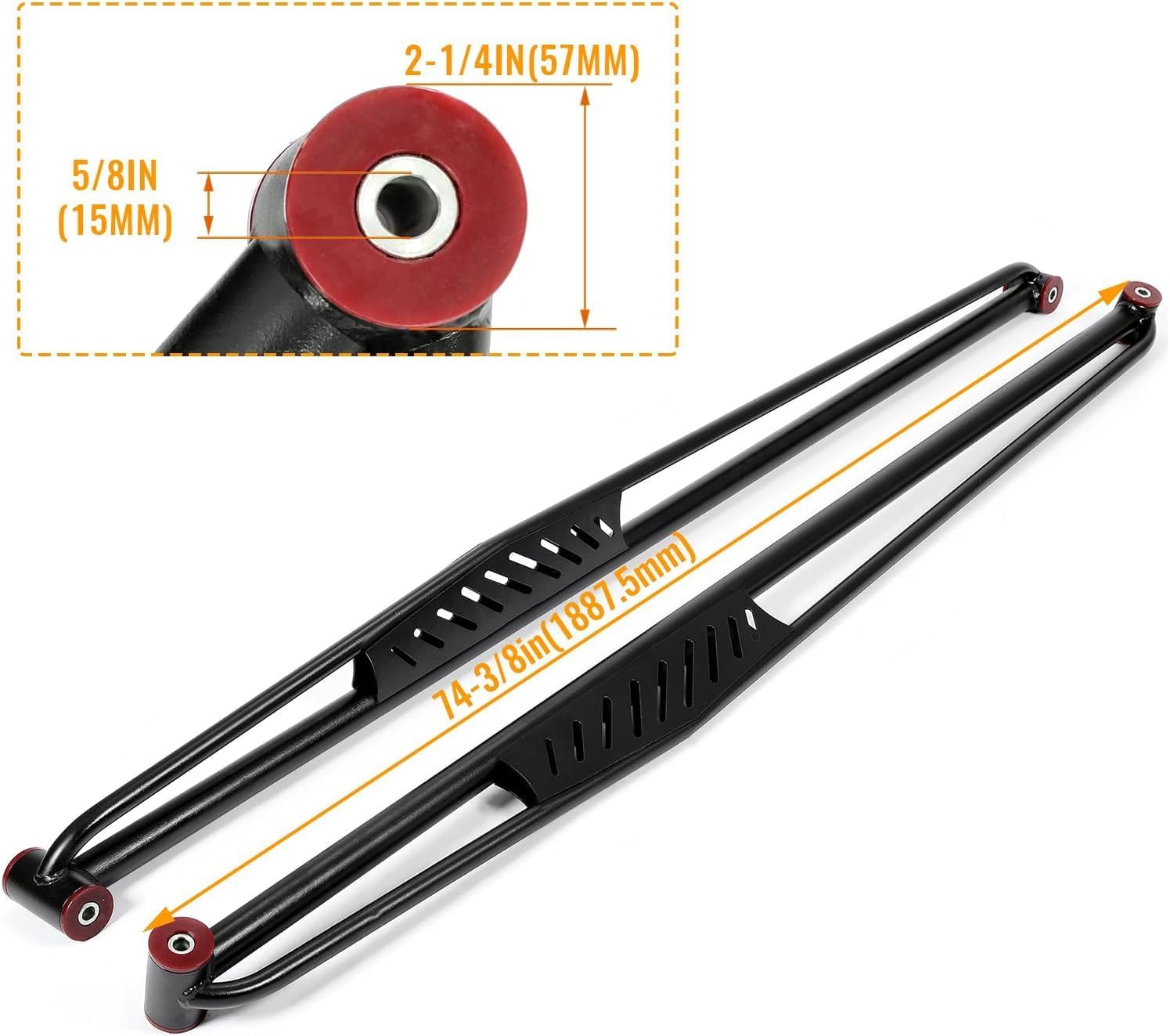HECASA Traction Bar & Mounting Kit Compatible with 2003-2010 Dodge Ram 2500 3500 Pickup Adjustable Suspension Tow Track Bar Steel