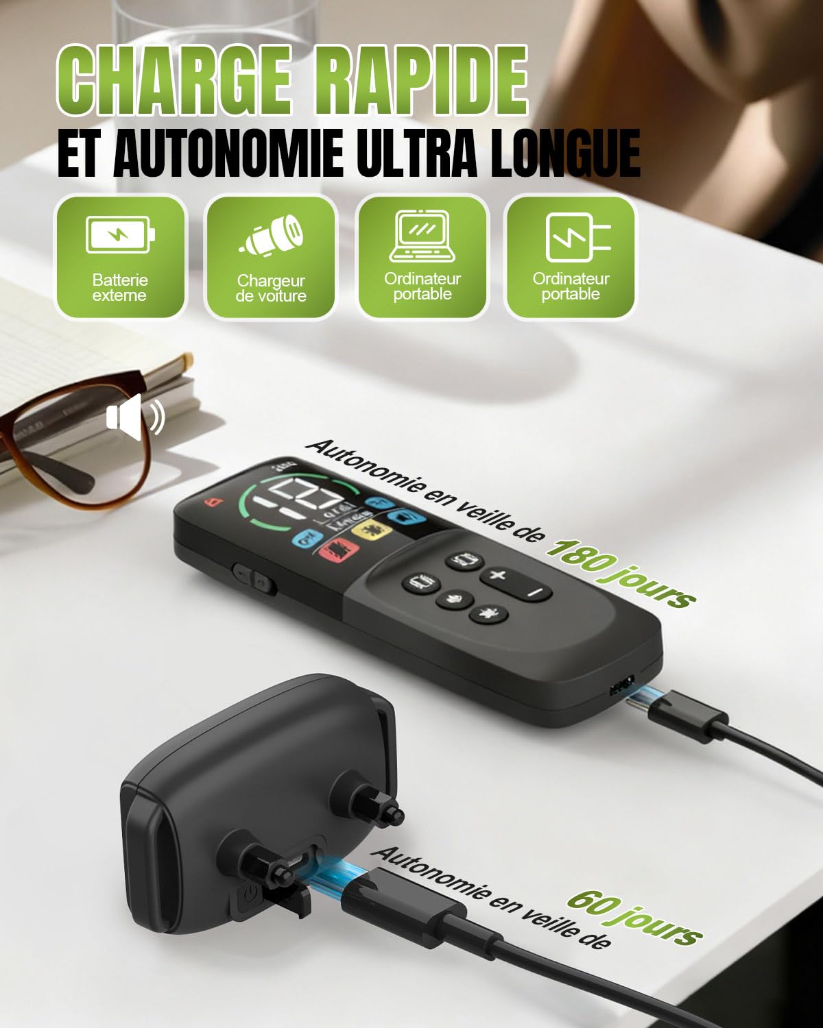 Collier de Dressage pour Chiens Rechargeable avec Télécommande, Bip, Vibration, Forte Vibration, Portée 800m, Étanche IP67, Collier Éducation Chien, pour Petits et Grands Chiens (8-120 lbs)