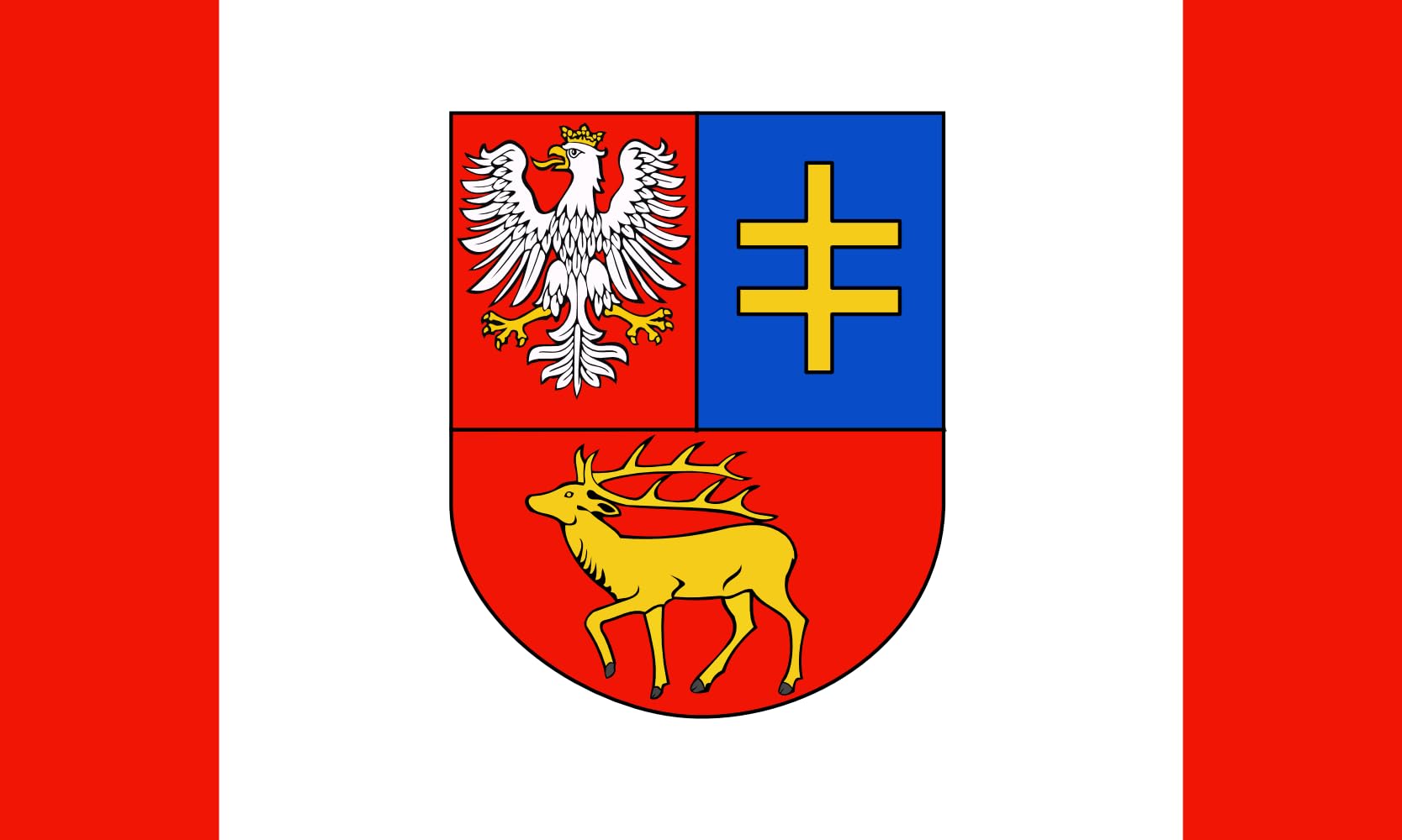 Drapeau Powiat Parczewski grand format pour décoration et rassemblement