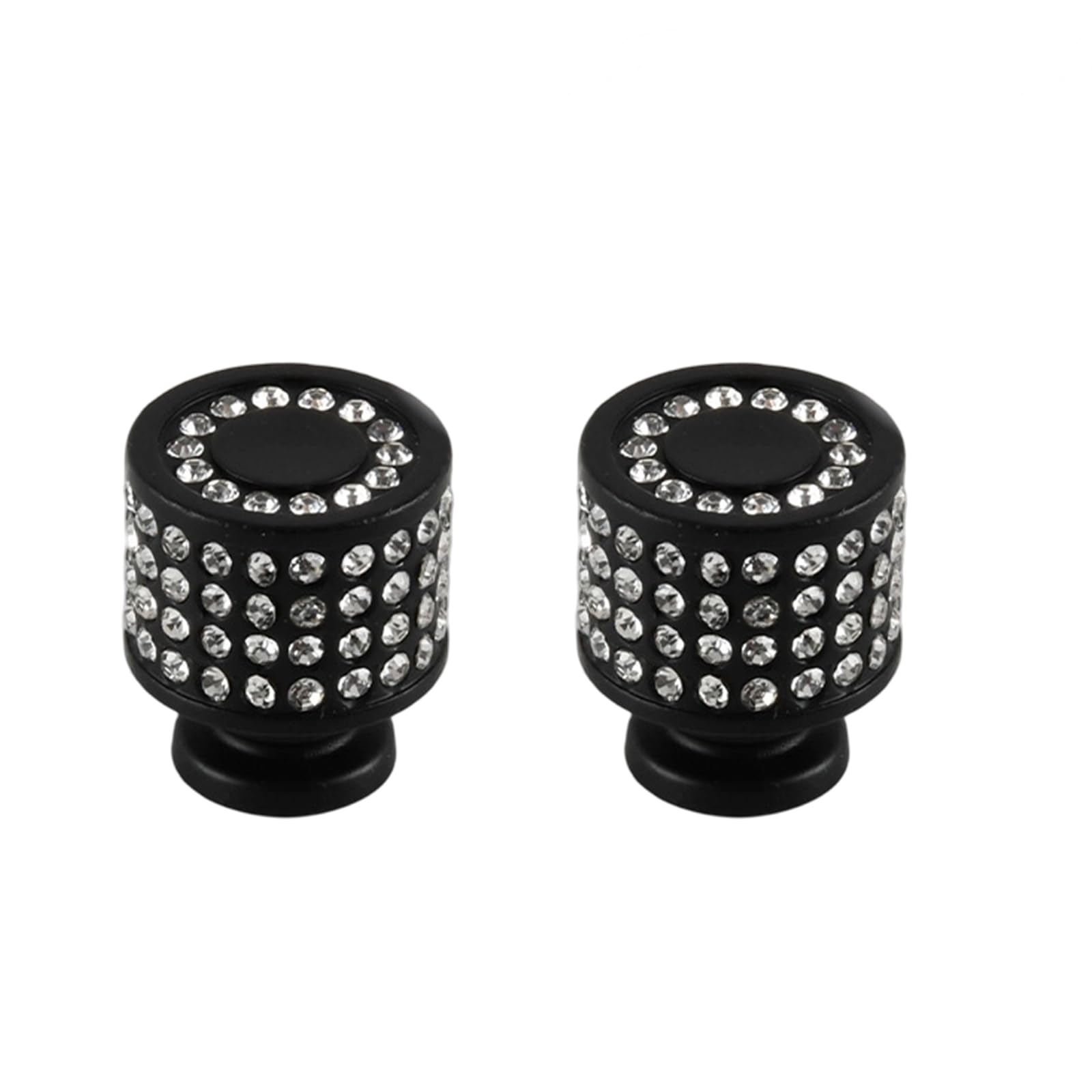 Carotoe Black 2Pcs Stone Kitchen Cabinet Knobs Single Hole Abs Handles & Lightweight Charming Stone Drawer Knobs For Cabinets & Furniture Simple Pulls