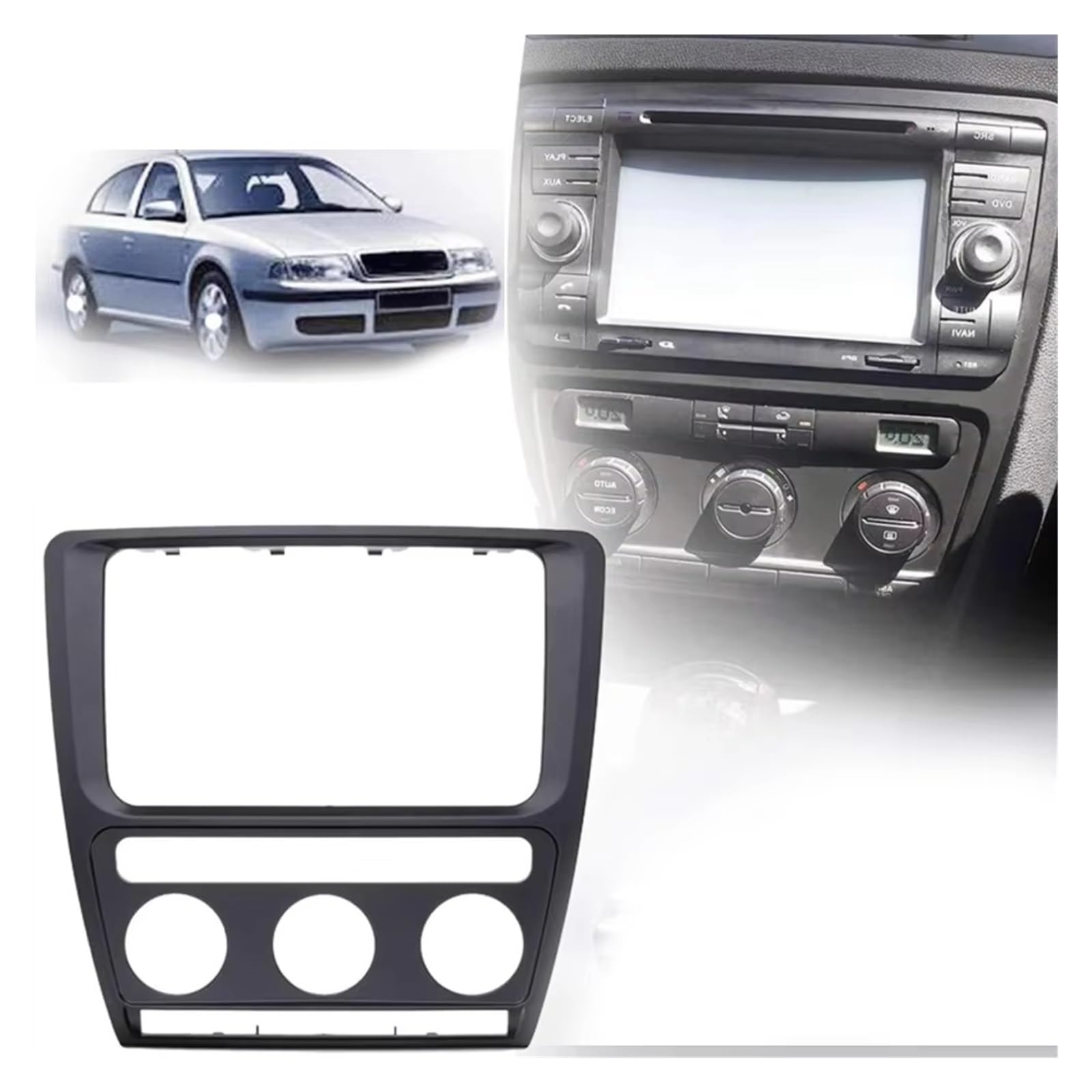 Marco Radio Coche para Skoda para Octavia 2004-2010 Panel GPS 2 DIN Marco Radio Coche Radio