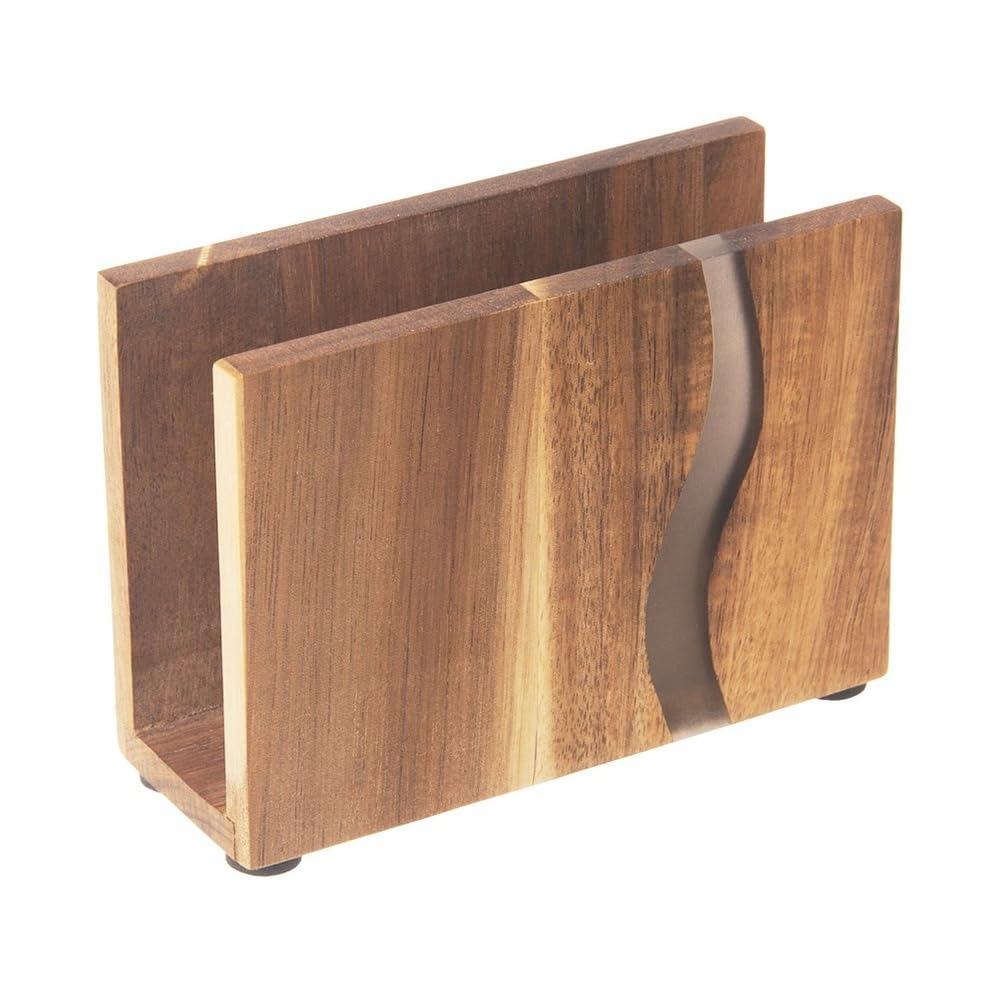 orion group Serviettenhalter Serviettenspender Serviettenständer aus Holz River 12x8,5 cm