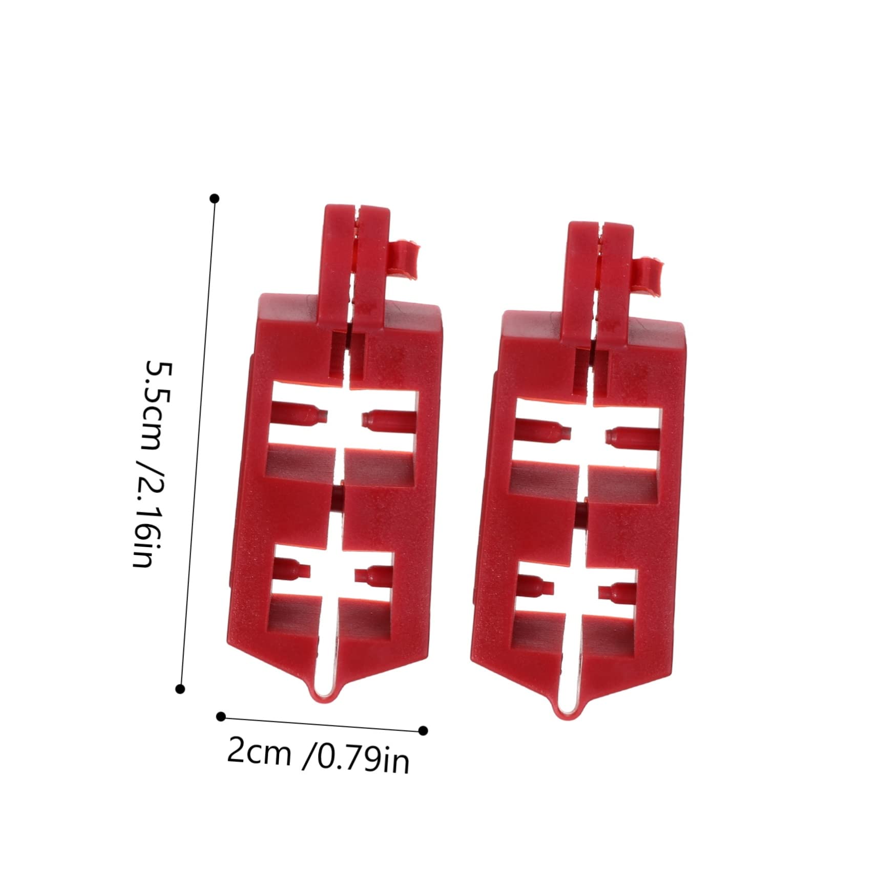 KICHOUSE 2pcs Breaker Lock Circuit Mini Labels Aitags Lock Out for Breakers Electrical Nametags Red Plastic