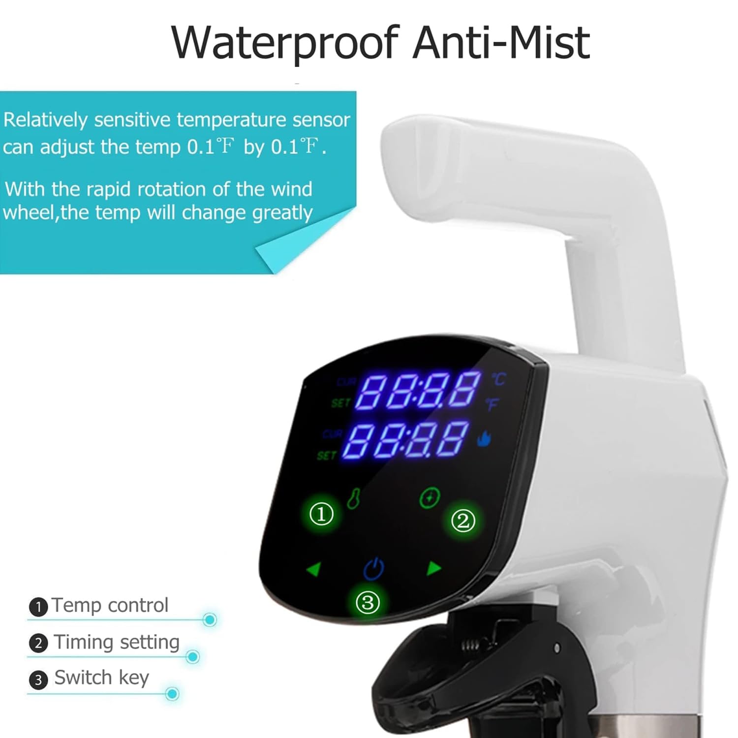 Cocina De Precisión Sous Vide, Kit De Máquina Sous Vide con Bomba Extractora, Bolsa Sellada, Clip, Control De Visualización Led De Temperatura Y Tiempo, Circulador De Inmersión Térmica De Cocina