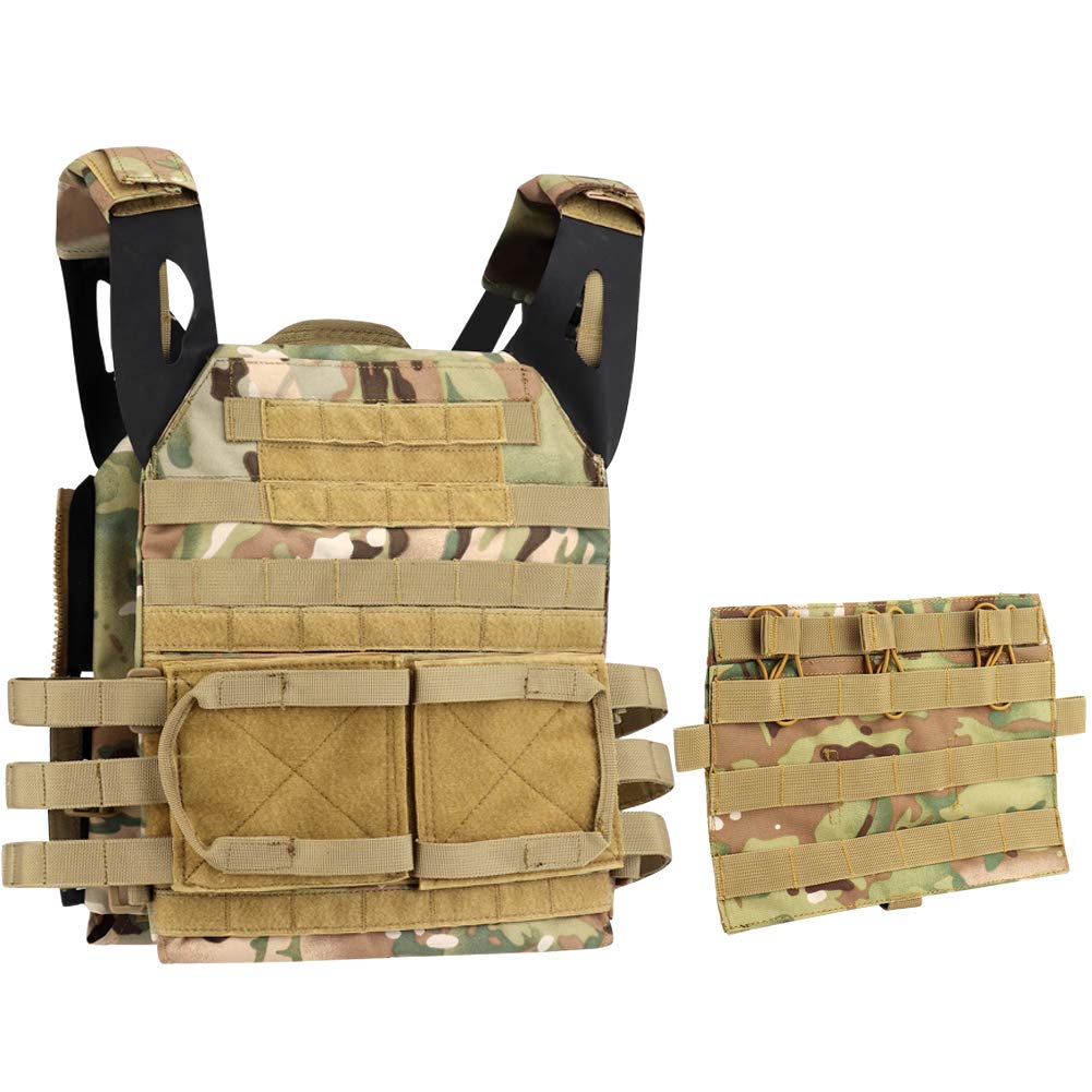 Airsoft taktyczna kamizelka taktyczna z potrójną torbą na ładowarkę, 5,56 M4, panel MOLLE do kamizelki AVS JPC Airsoft, akcesoria myśliwskie, Wielobarwna, rozmiar uniwersalny