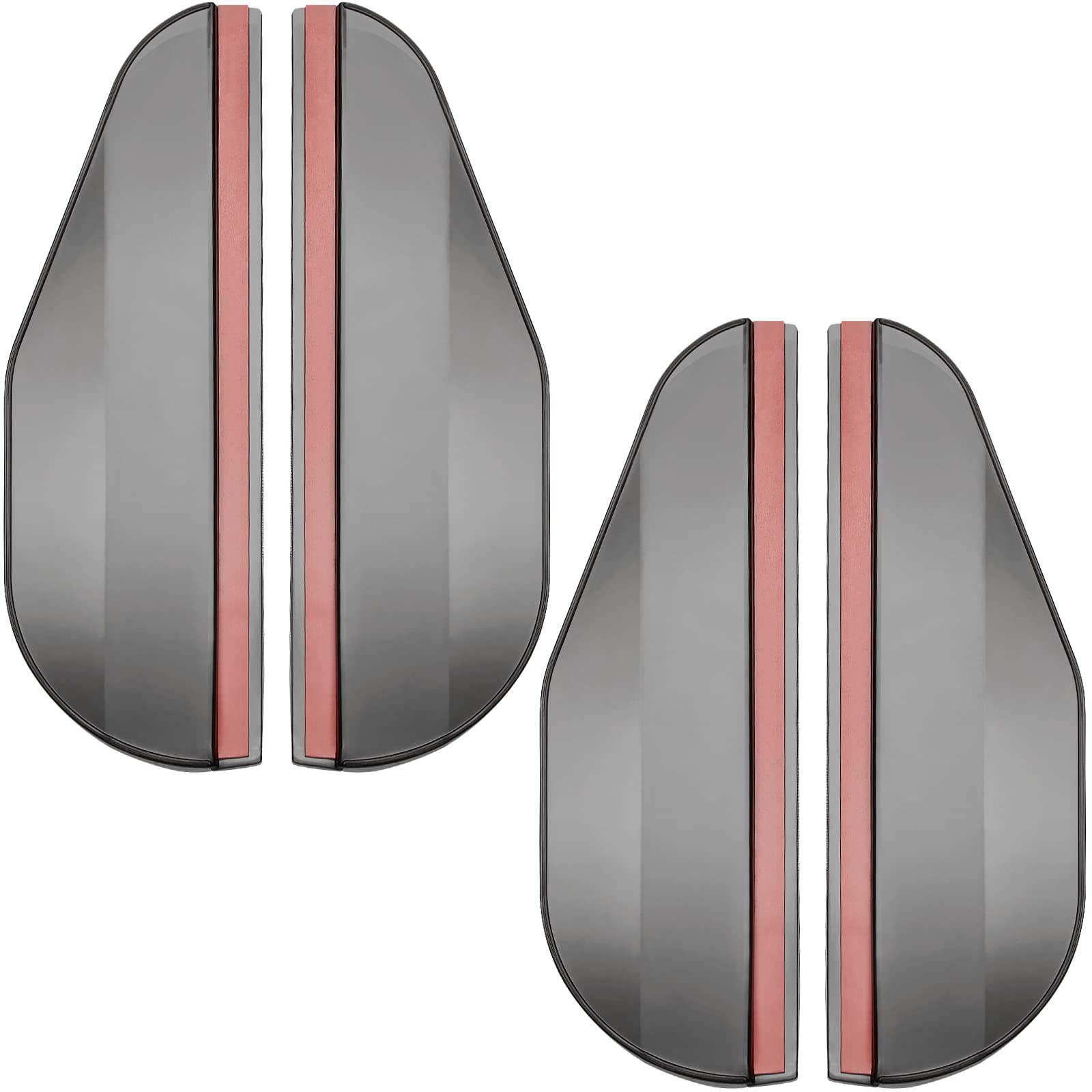 4 Pieces Mirror Rain Visor Eyebrow Car Rear View Mirror Rain Eyebrow Rear View Guard Eyebrow Side Mirror View Mirror Visor Guard for Most Car Truck SUV(Black)