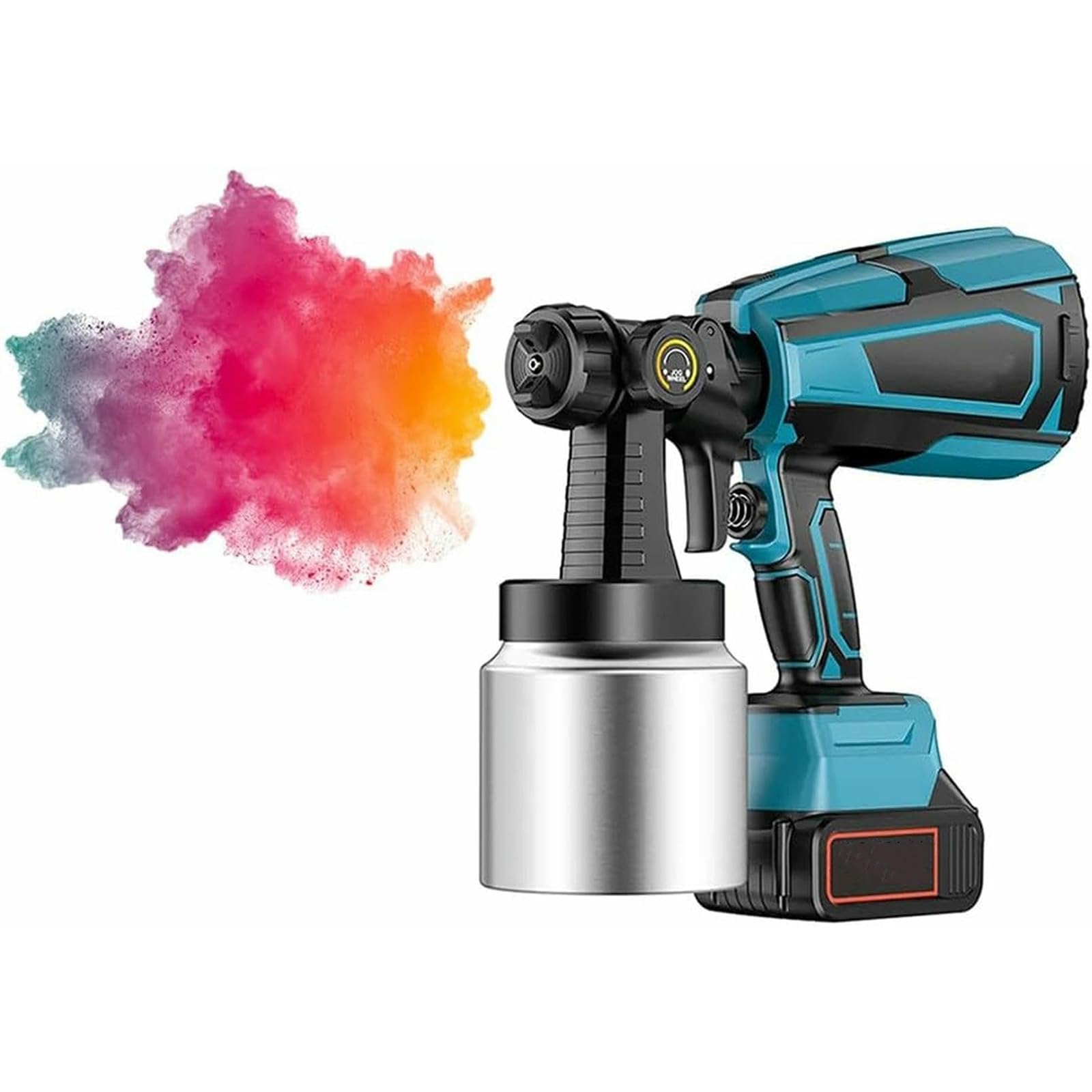 Pulverizador de pintura inalámbrico de 1000 ml con 5 boquillas ajustables para muebles y casas