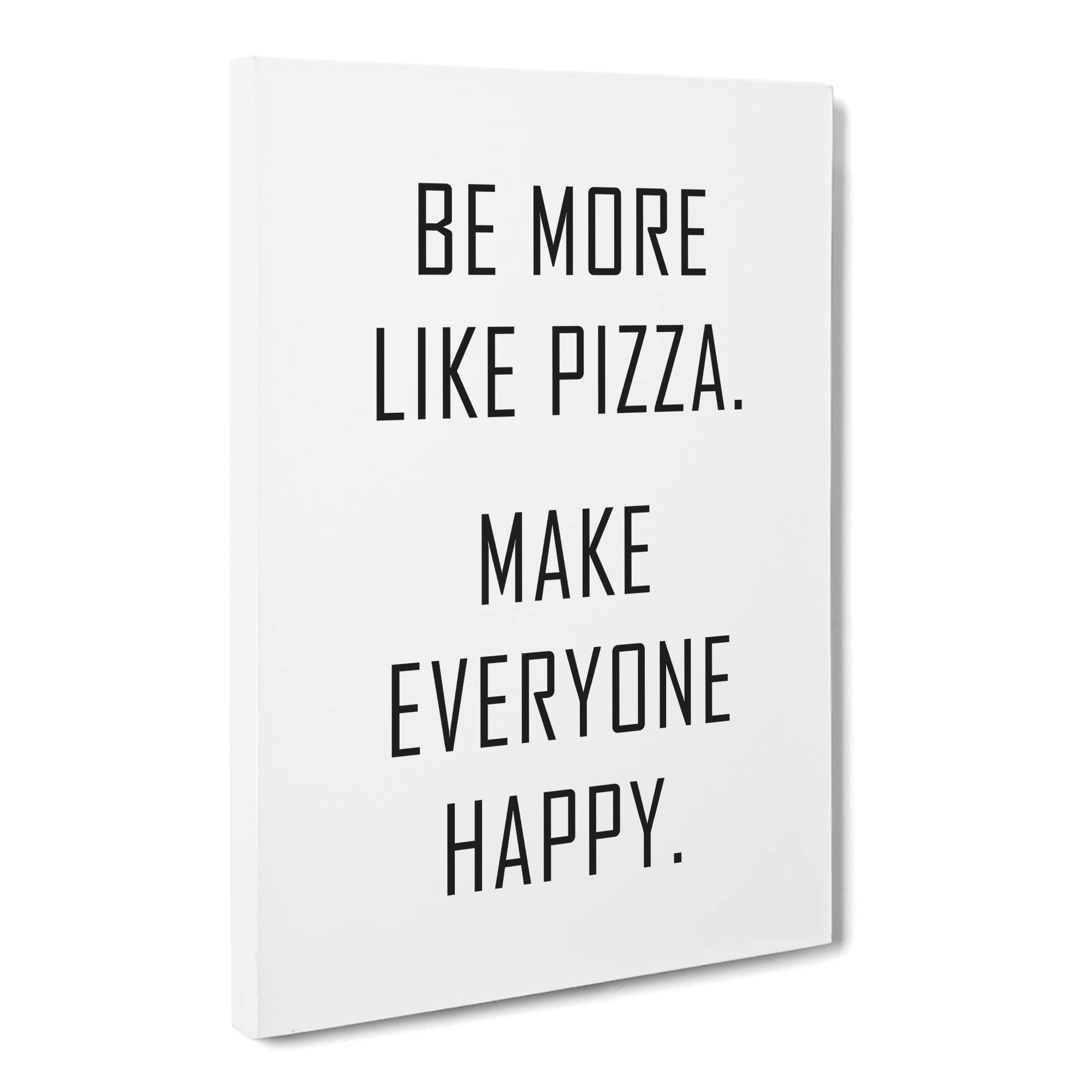 Like Pizza Typography Quote Canvas Print, Mixed, 25L x 50W cm