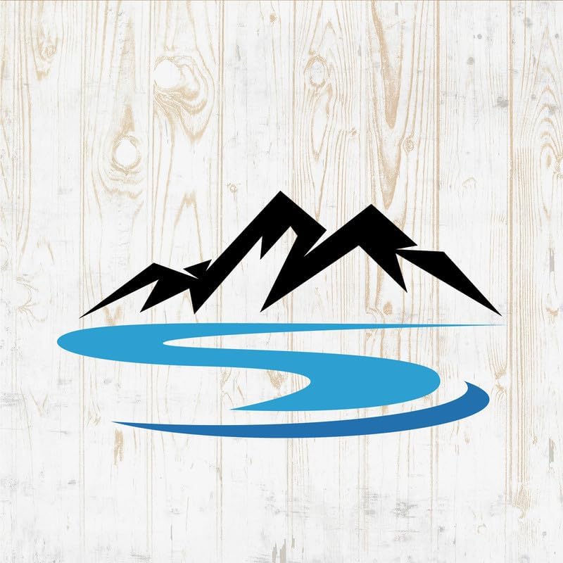 Calcomanías de montañas para despegar y pegar, calcomanías de vinilo para pared, explorar senderismo, nieve, aventura al aire libre, silueta rocosa,