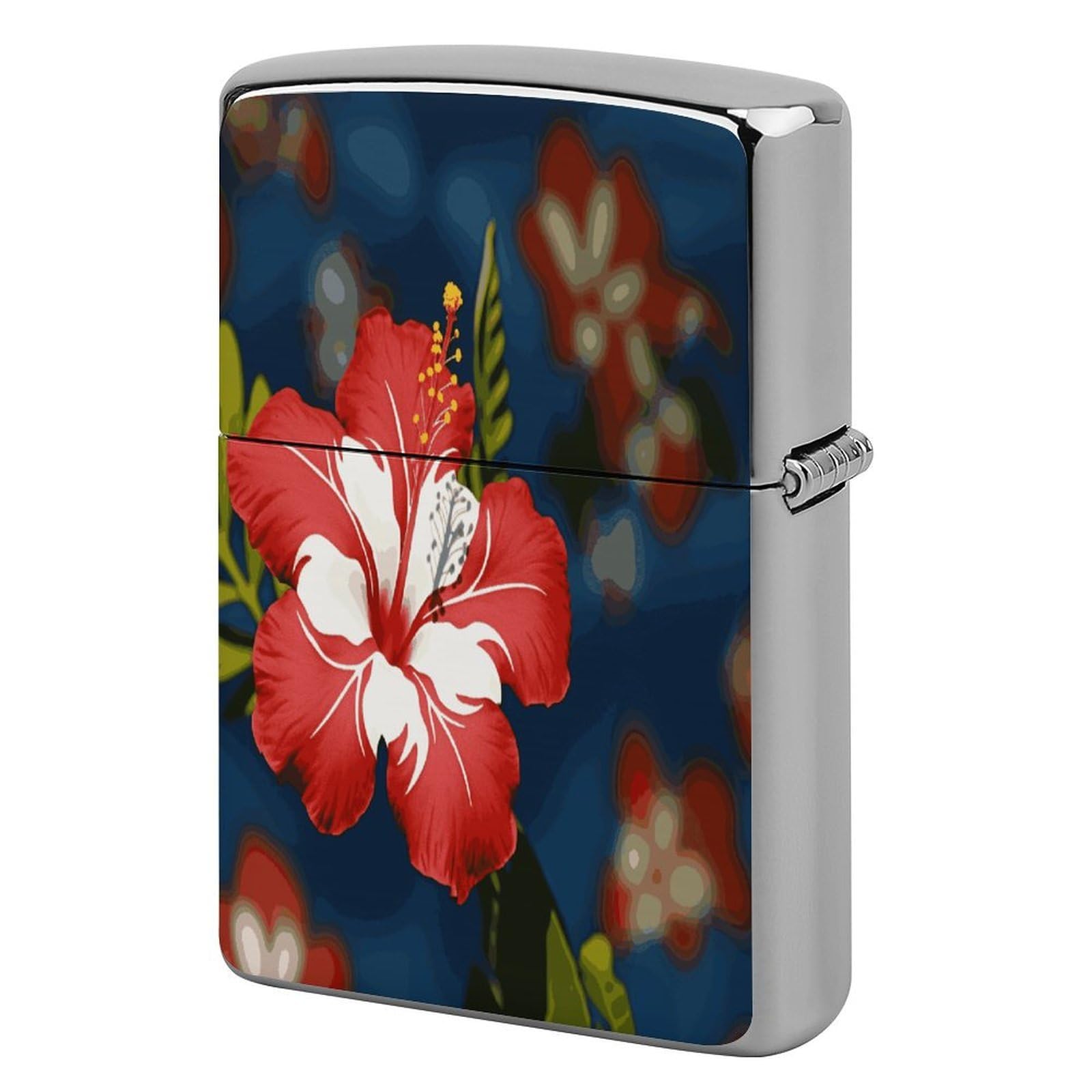 Btcowzrv Style Hawaii Flower Metal Lighter Case Sleeve Cover Holder