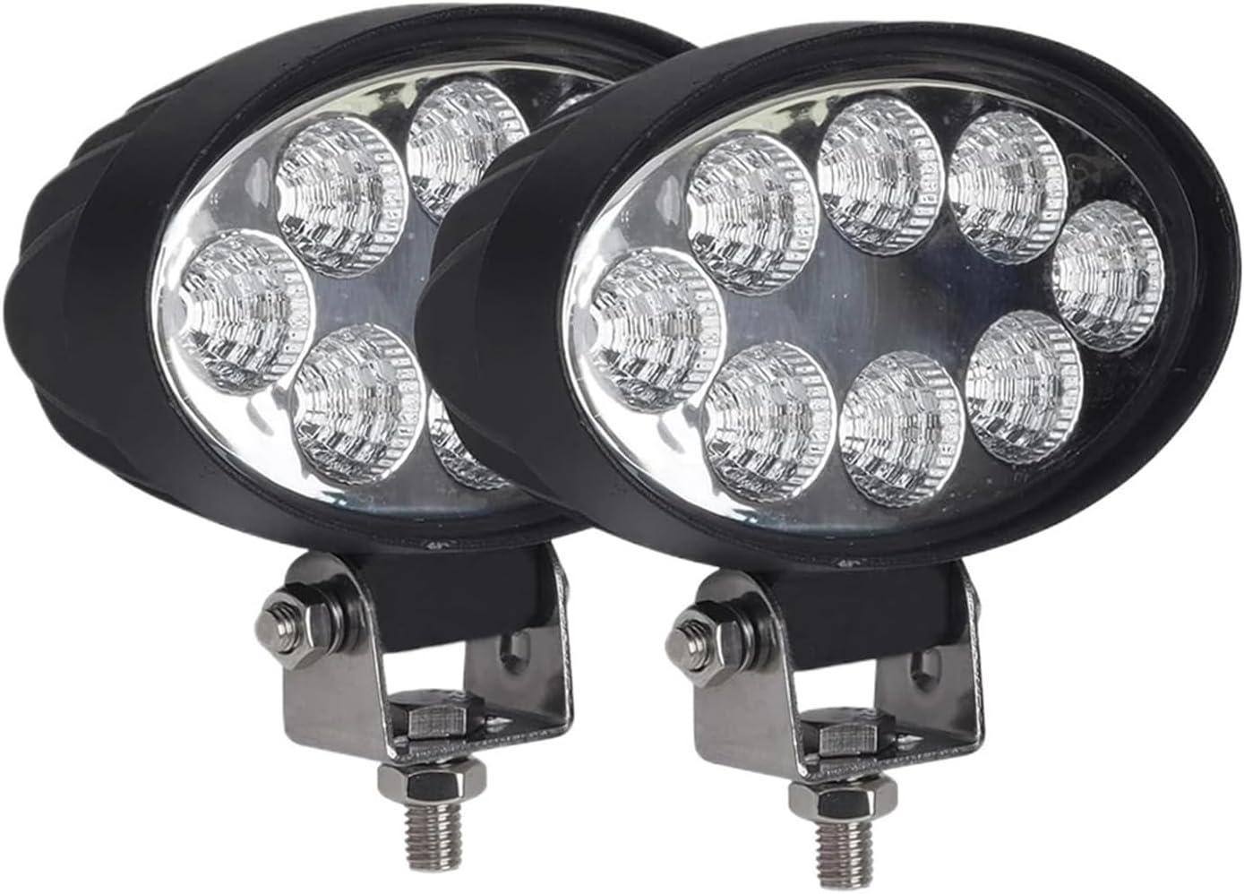 Tractor Oval Headlight Harvester Work Light Head Lamp Offroad Sprayer Fit for Farm Equipment Seeder(2pcs 5inch 18W)