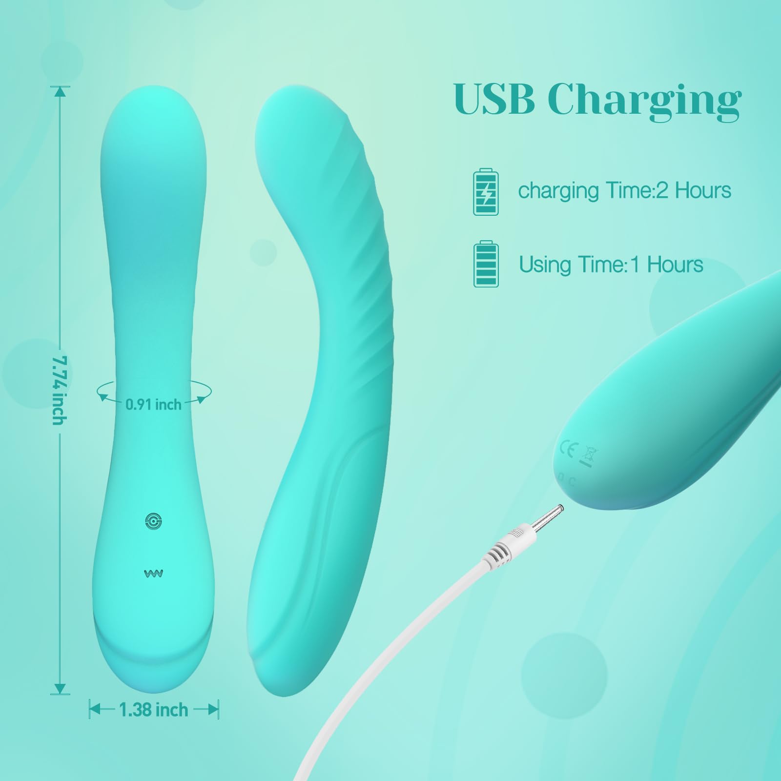 Tracy's Dog Adult Sex Toys, Powerful G Spot Vibrator for Women & Couples Sexual Pleasure, Rechargeable Waterproof & Body-Safe Full Silicone Vibrating Massager with 10 Vibrations