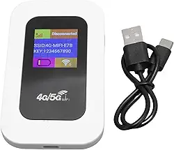 GOWENIC Hotspot Móvel Wi -Fi LTE 4G, Ponto de Acesso WiFi Mobile, Dispositivo de Acesso WiFi de Alta Velocidade de 300 Mbps de Alta Velocidade, Roteador Portátil de Rede Sem Fio Com